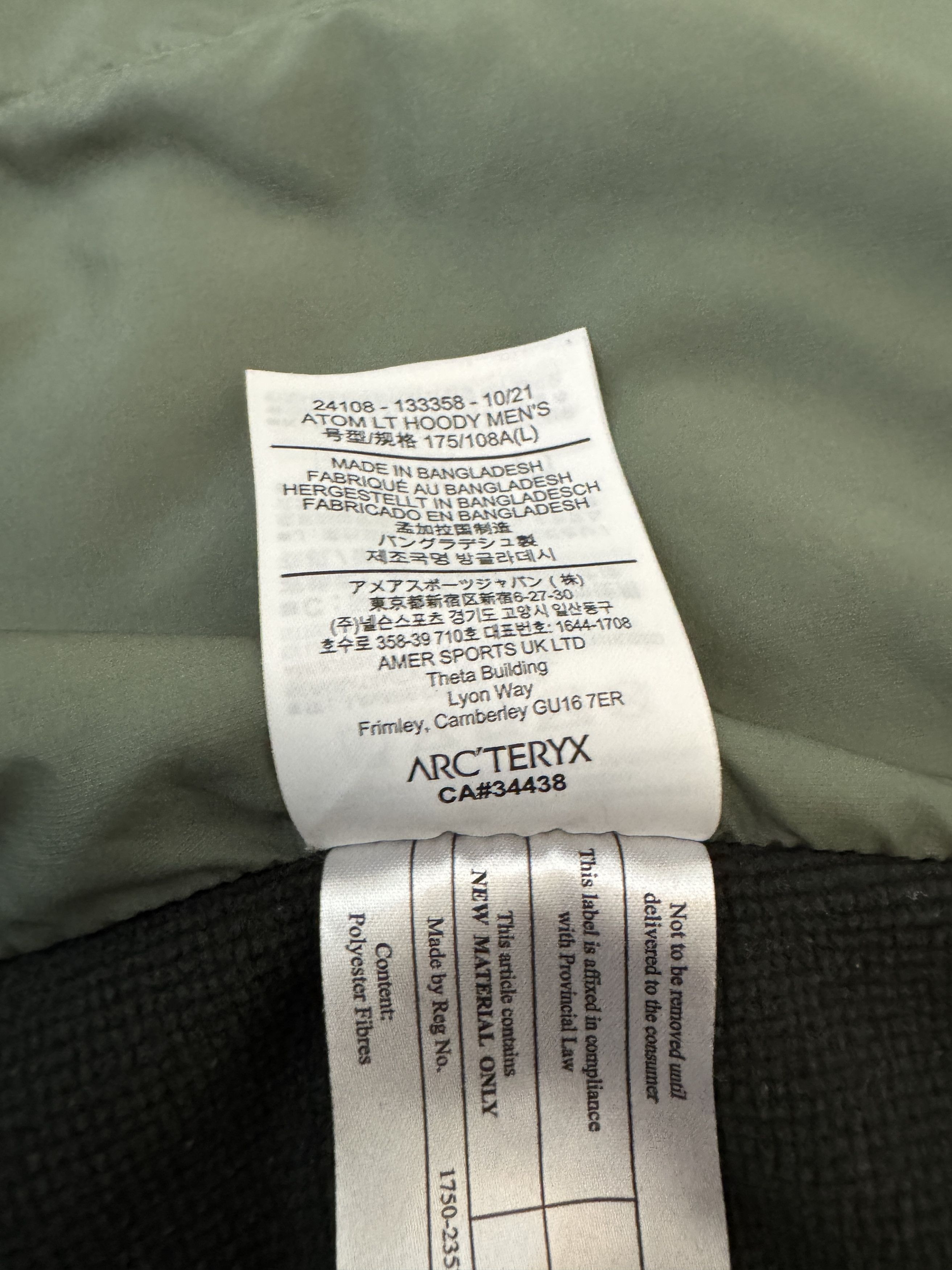 Arc'teryx Men’s Atom LT Hoody Jacket L Green Gorpcore nature Size US L / EU 52-54 / 3 - 4 Thumbnail