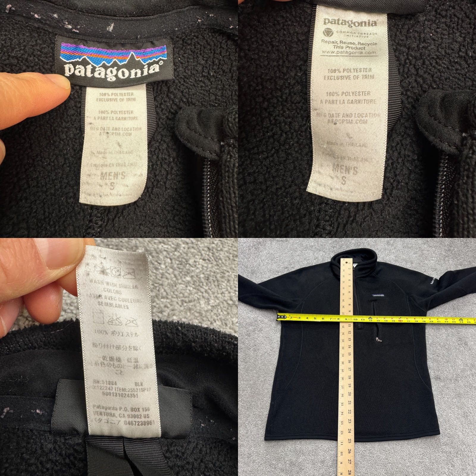 Patagonia Patagonia Better Sweater Pullover 1/2 Zip Sweatshirt Men Small Black Fleece Outdoor Hiking Winter Spring Fall 1/2 Zip Logo Size US S / EU 44-46 / 1 - 8 Thumbnail