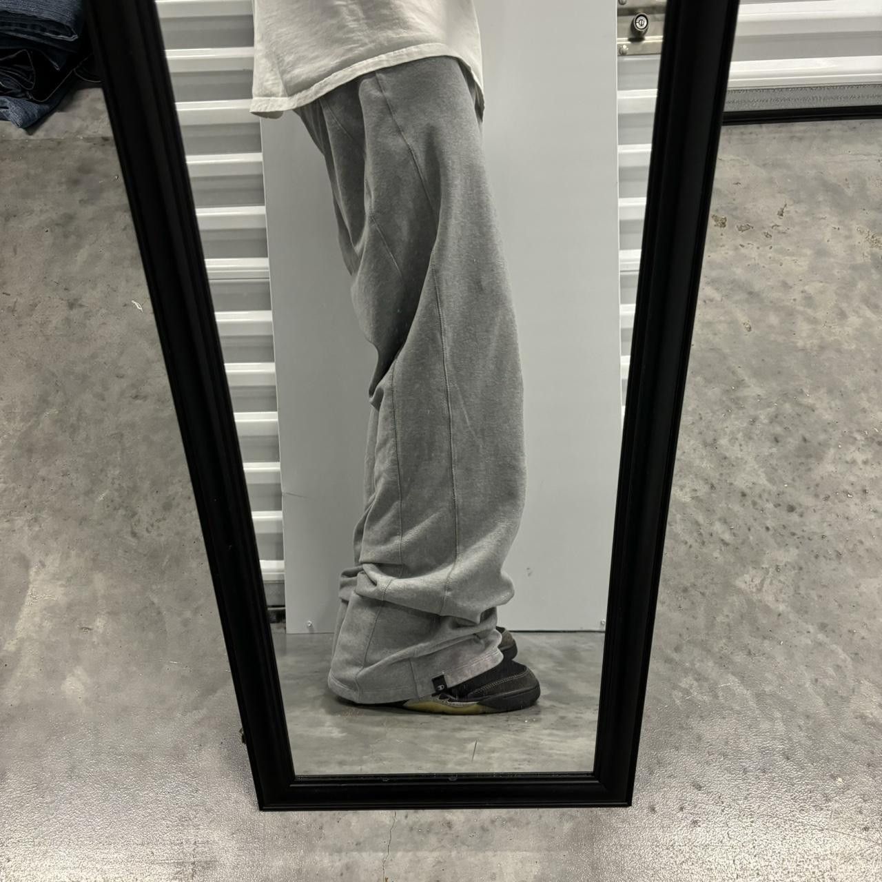 Japanese Brand × Vintage Crazy Vintage Y2K/2000s Baggy Light Grey Skater Essential Sweatpants! Size US 34 / EU 50 - 2 Thumbnail