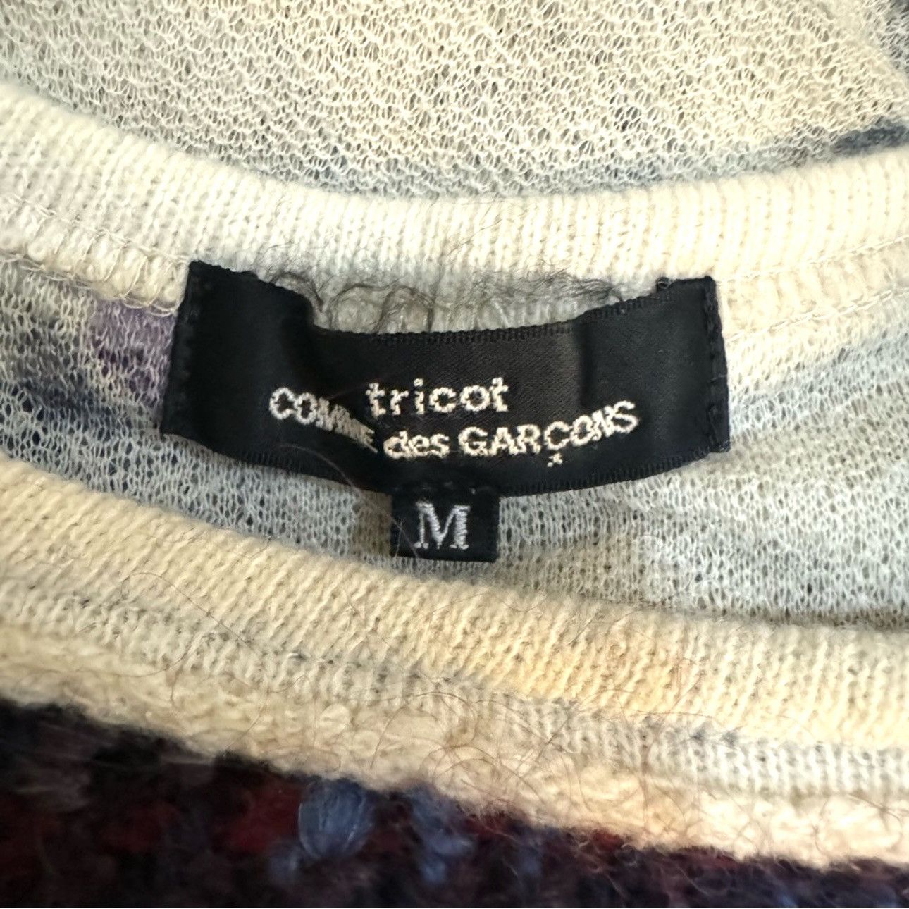 Comme des Garcons × Japanese Brand × Vintage Tricot Comme des Gascons Mohair Sweater, Plaid & Floral, M Size M / US 6-8 / IT 42-44 - 10 Thumbnail