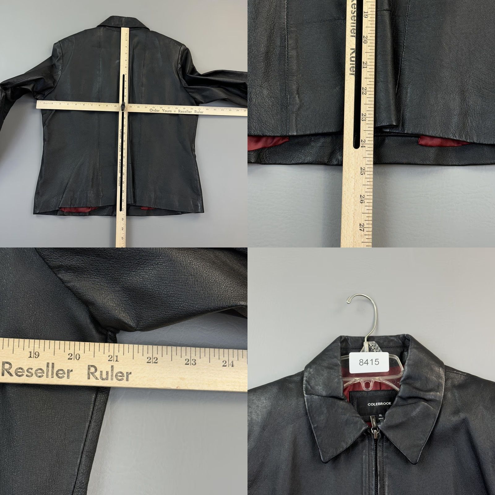 Vintage VINTAGE Colebrook Women's XL Black Leather Full Zip Collared Jacket Size XL / US 12-14 / IT 48-50 - 9 Thumbnail