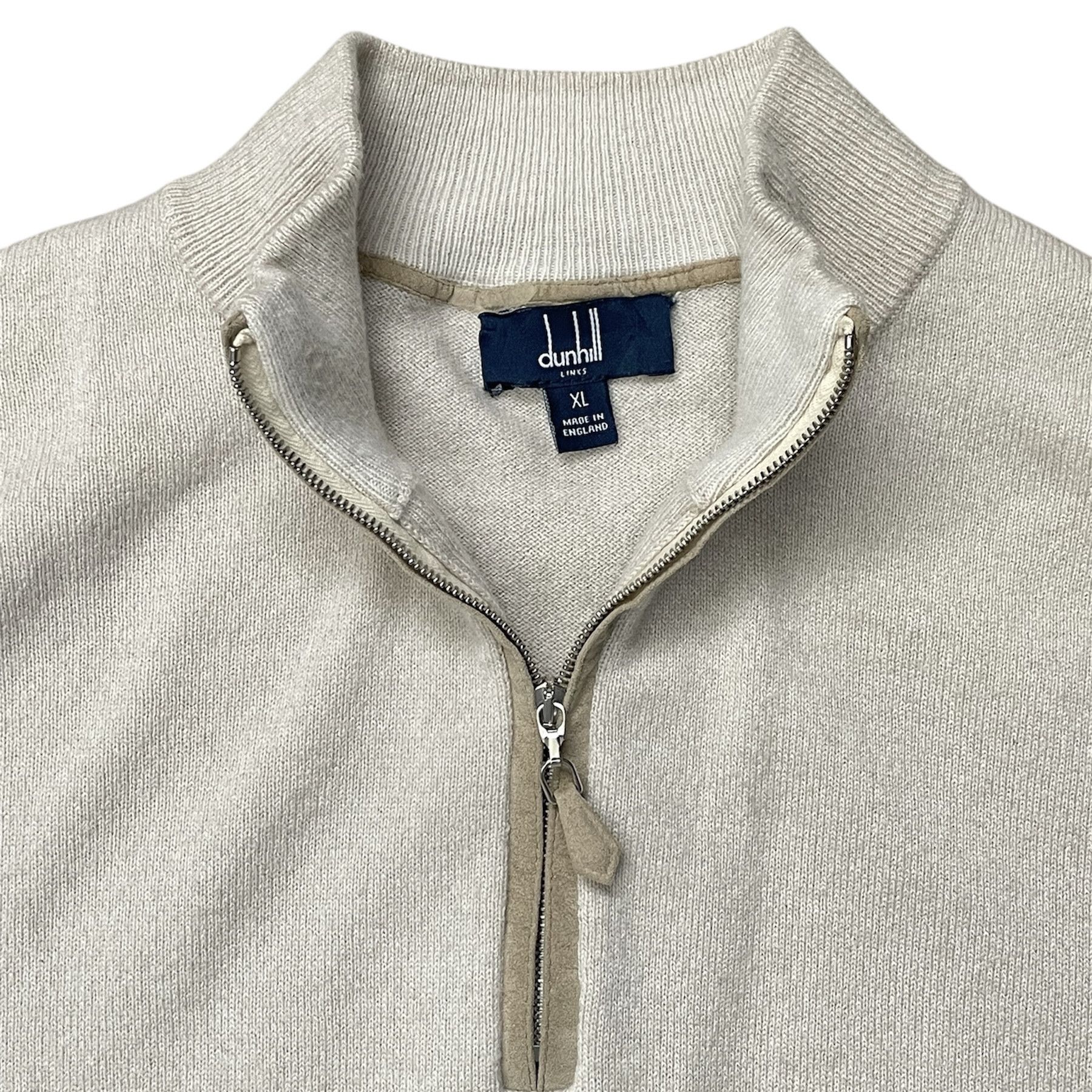 Alfred Dunhill Dunhill Cream Quarter Zip Sweater Size US XL / EU 56 / 4 - 3 Thumbnail