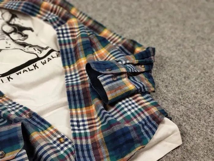 Vintage Vintage Flannel Shirt Checkered Travis Scott Style Hype Size US M / EU 48-50 / 2 - 9 Thumbnail