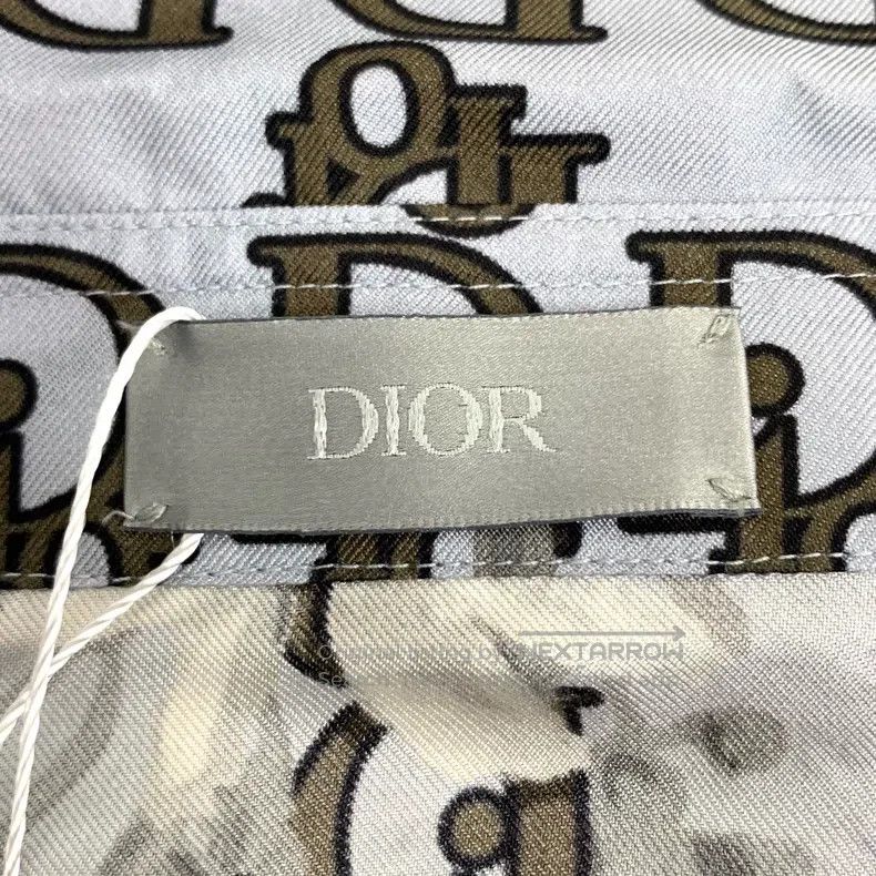 Dior Dior Blue floral logo letter printed mulberry silk lapel l Size US XXS / EU 40 - 5 Thumbnail
