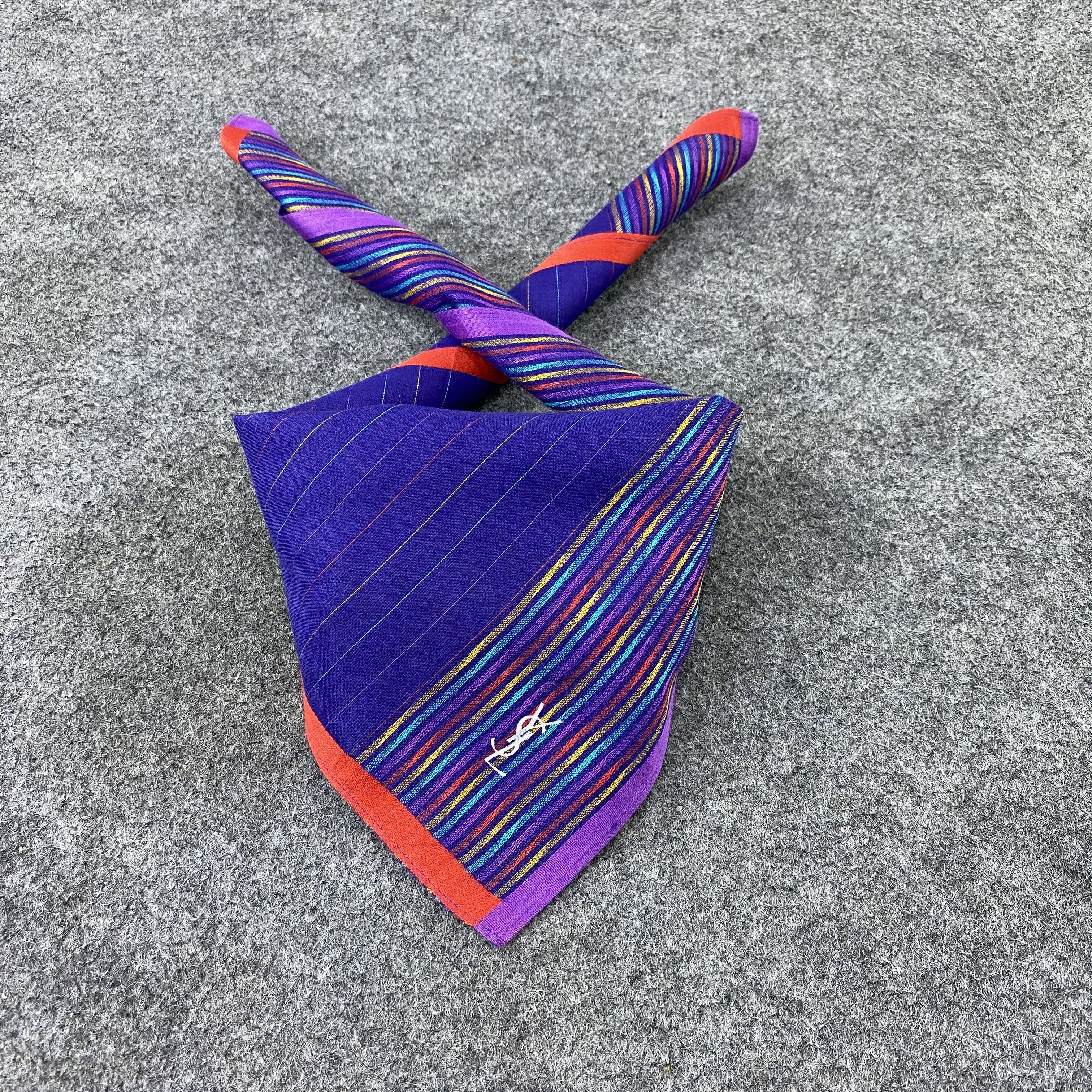 Vintage × Yves Saint Laurent Yves Saint Laurent Handkerchief / Bandana /Neckerchief-B1300 Size ONE SIZE - 2 Thumbnail