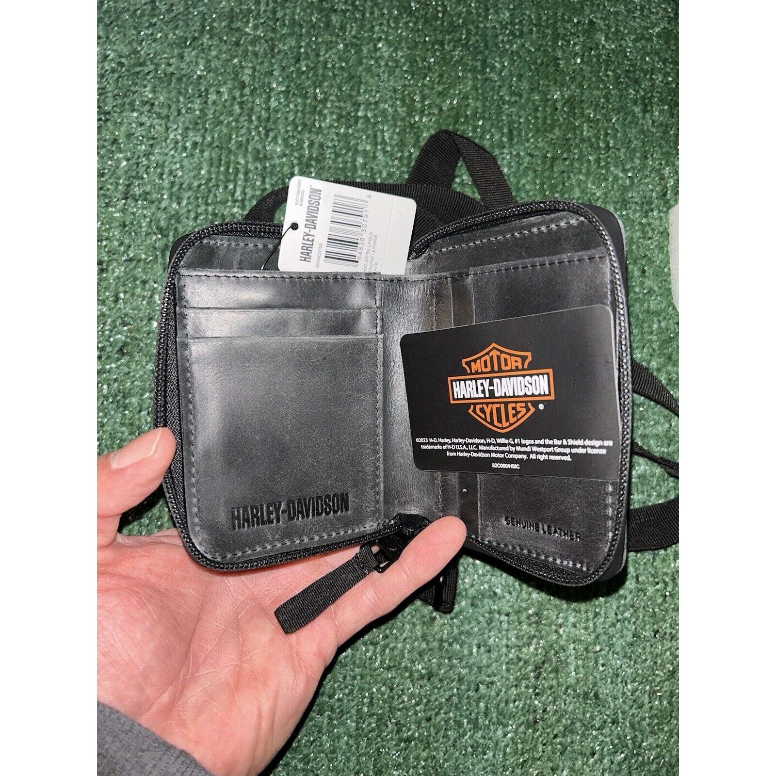Vintage Harley Davidson Genuine Leather Wallet Size ONE SIZE - 6 Thumbnail