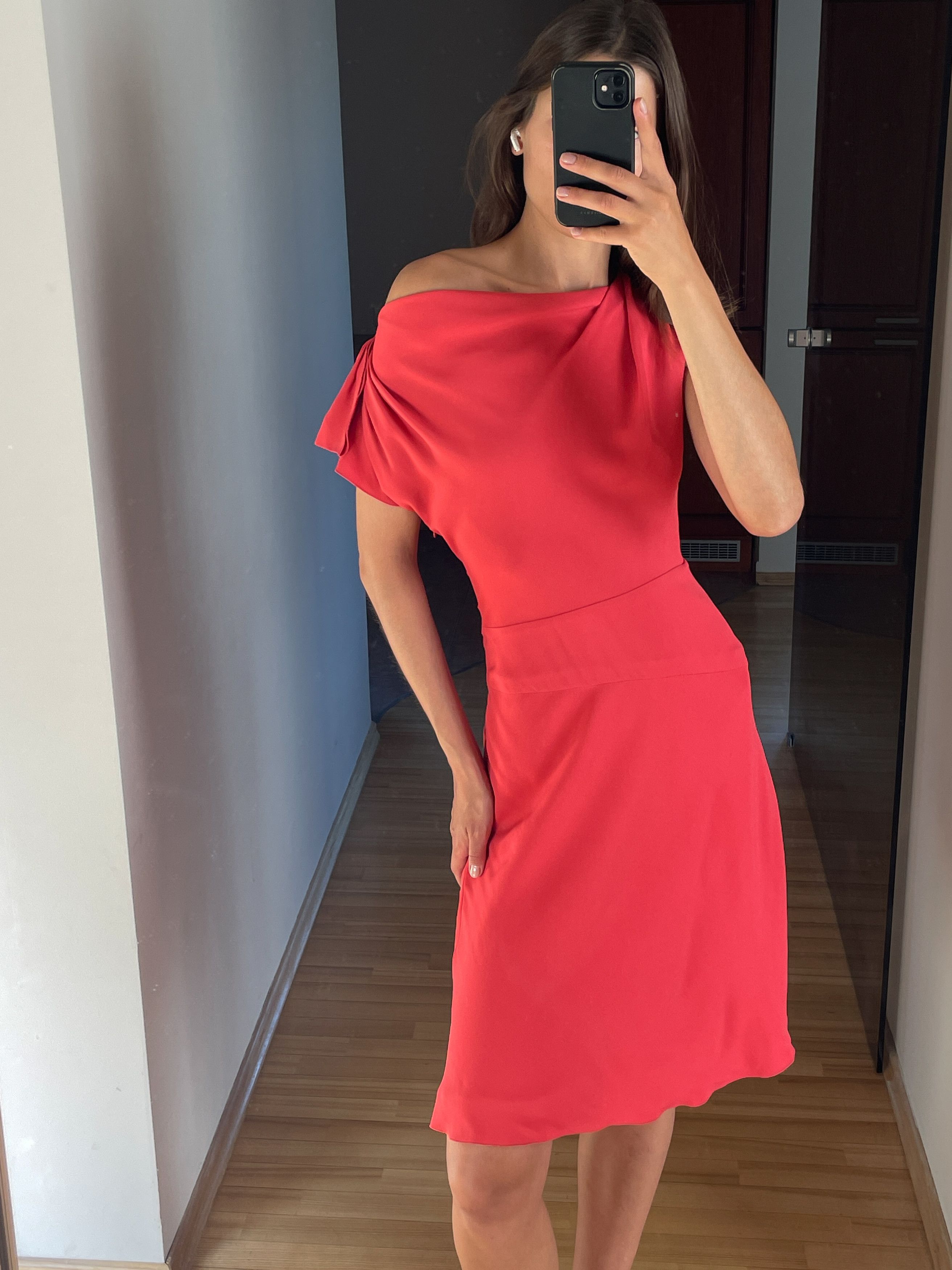 Valentino coral pink silk dress Size XS / US 0-2 / IT 36-38 - 2 Thumbnail