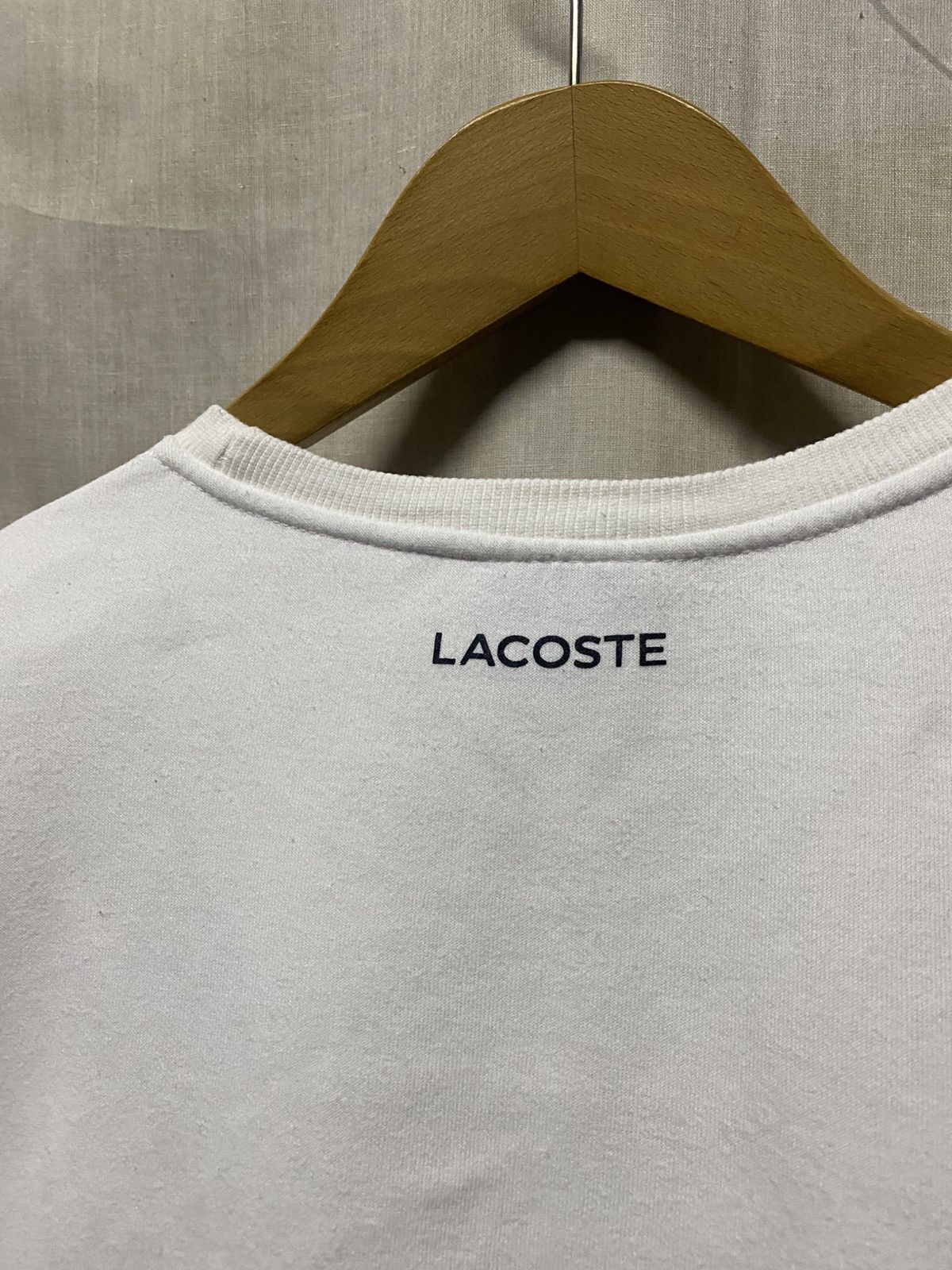 Lacoste Lacoste Spellout White Sweatshirt Size US M / EU 48-50 / 2 - 5 Thumbnail
