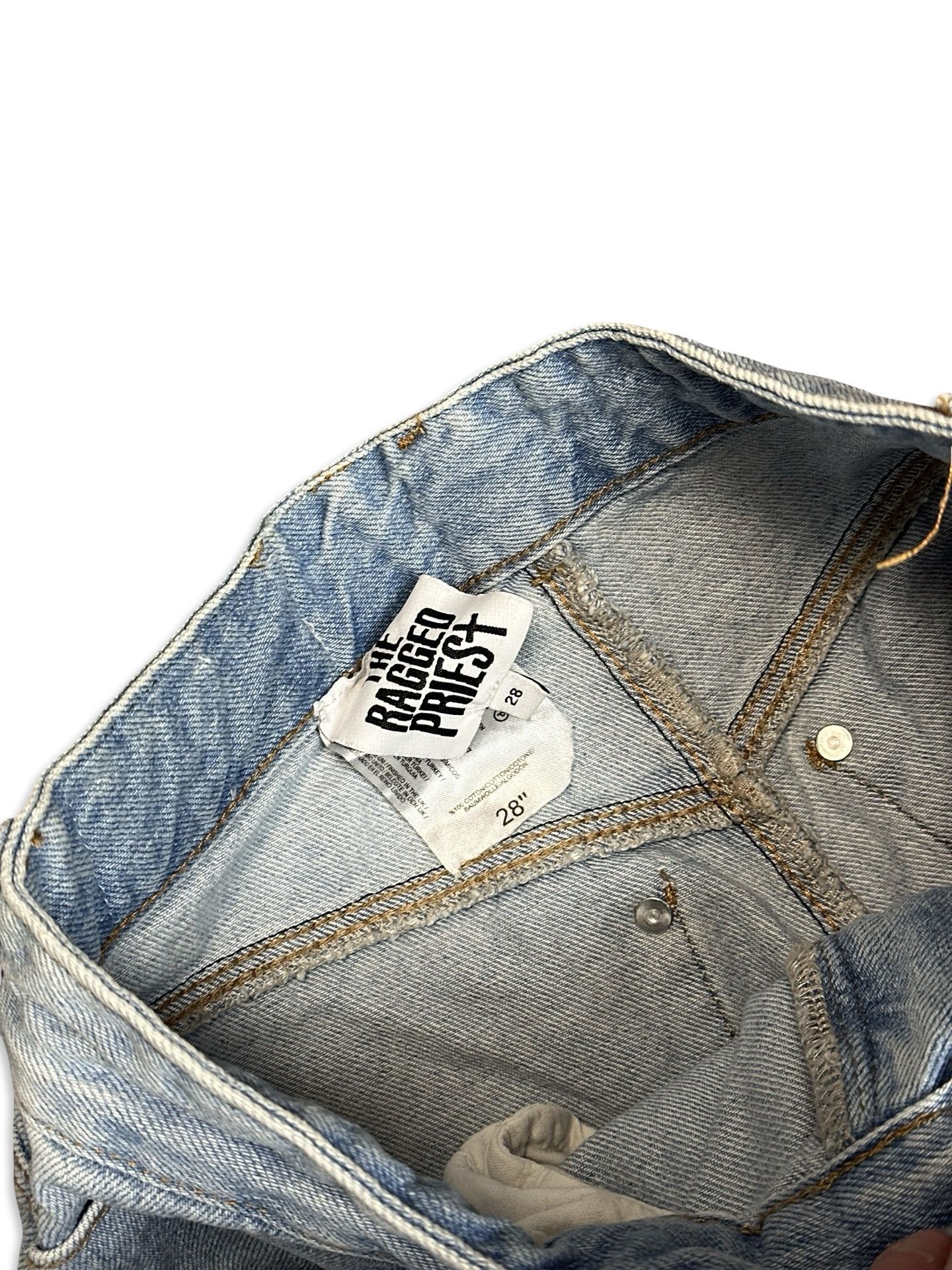 The Ragged Priest Fire Printed Distressed streetwear vintage jeans Size 28" / US 6 / IT 42 - 4 Thumbnail