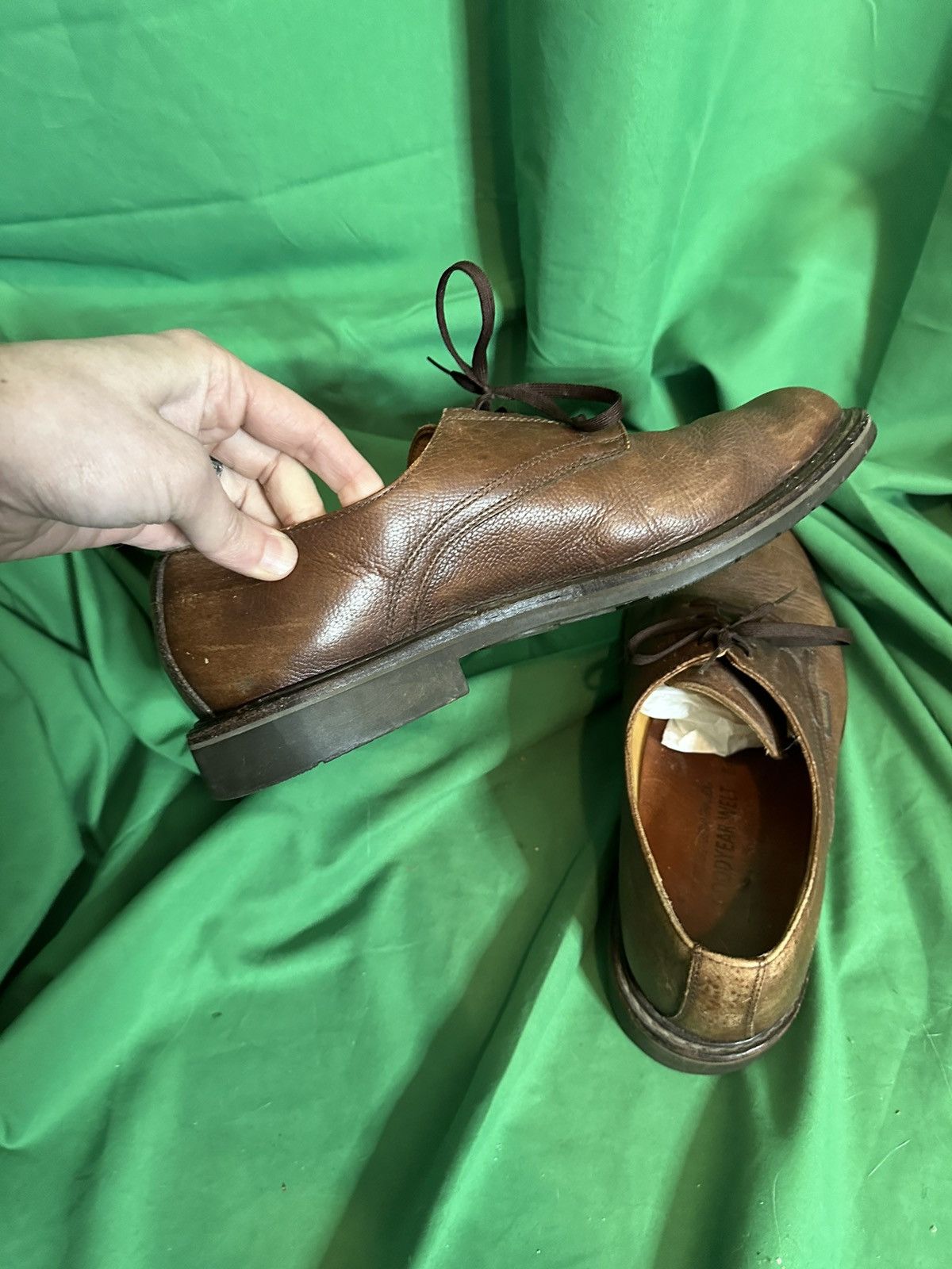 Mephisto × Vintage Pebbled leather Goodyear welt derby shoes Size US 11.5 / EU 44-45 - 5 Thumbnail