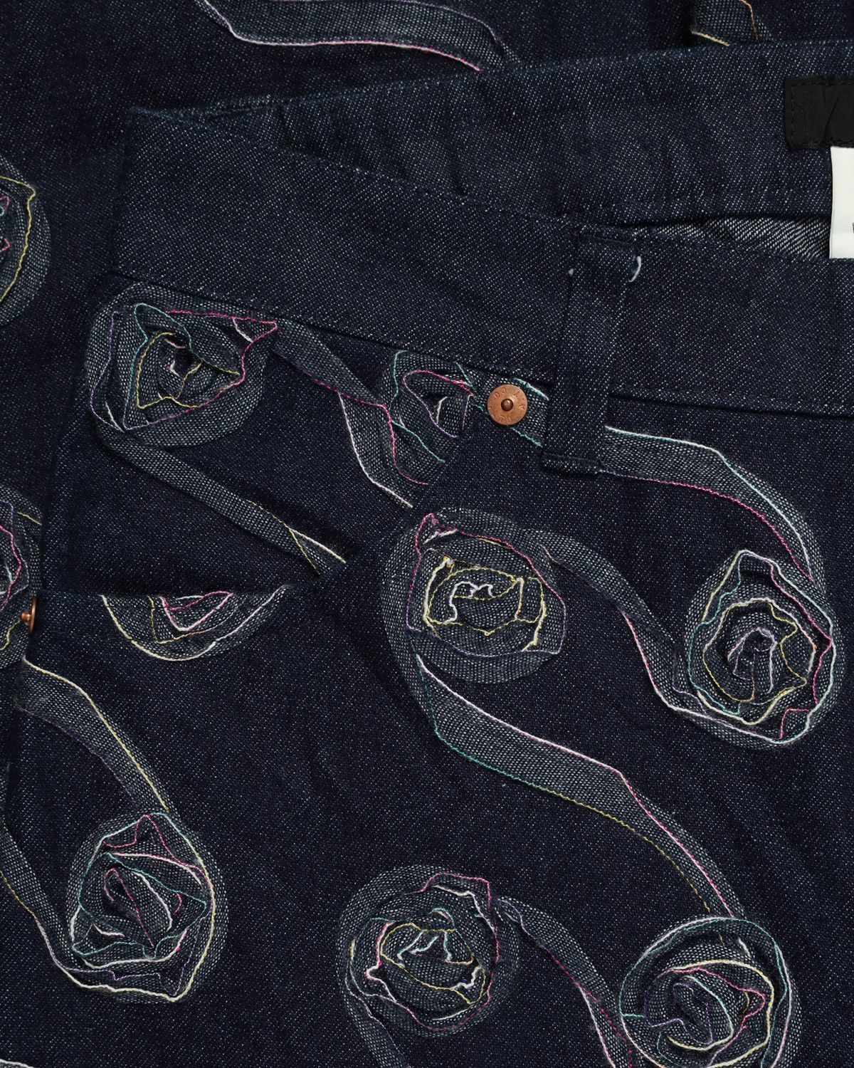 GOSTAR DE FUGA × Japanese Brand × Tornado Mart A/T 3d flower flare jeans Size US 26 / EU 42 - 4 Thumbnail