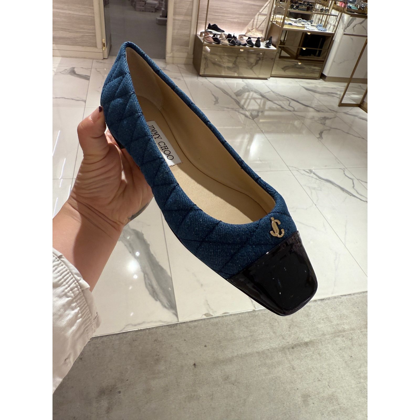 Jimmy Choo Jimmy choo denim Jc logo flats Size US 6 / IT 36 - 1 Thumbnail