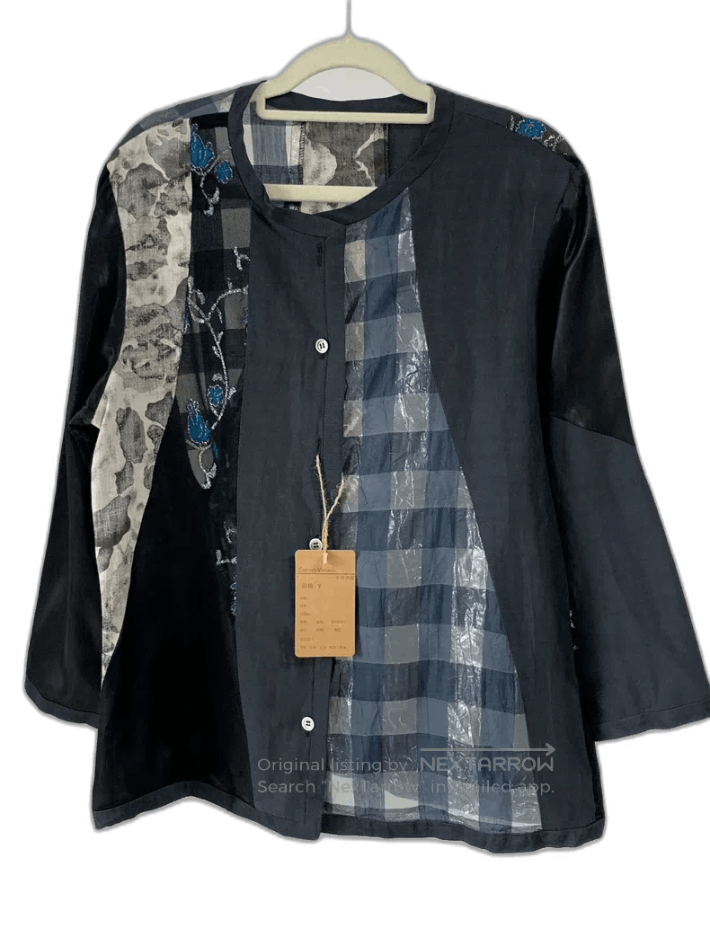 Yohji Yamamoto iwish spliced long-sleeve top