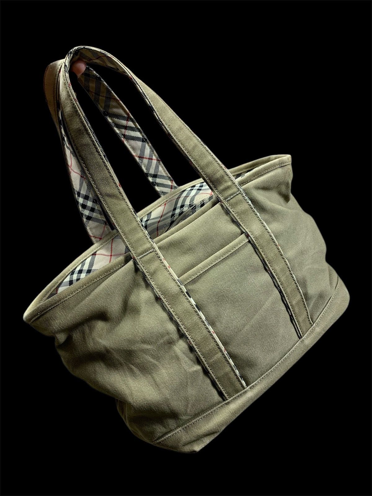 Burberry Vintage Burberrys kanvas tote Bag Size ONE SIZE - 3 Thumbnail