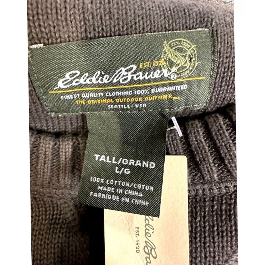 Eddie Bauer Eddie Bauer Crew Neck Sweater Mens Large Tall Brown Pullover Long Sleeve NEW Size US L / EU 52-54 / 3 - 4 Thumbnail