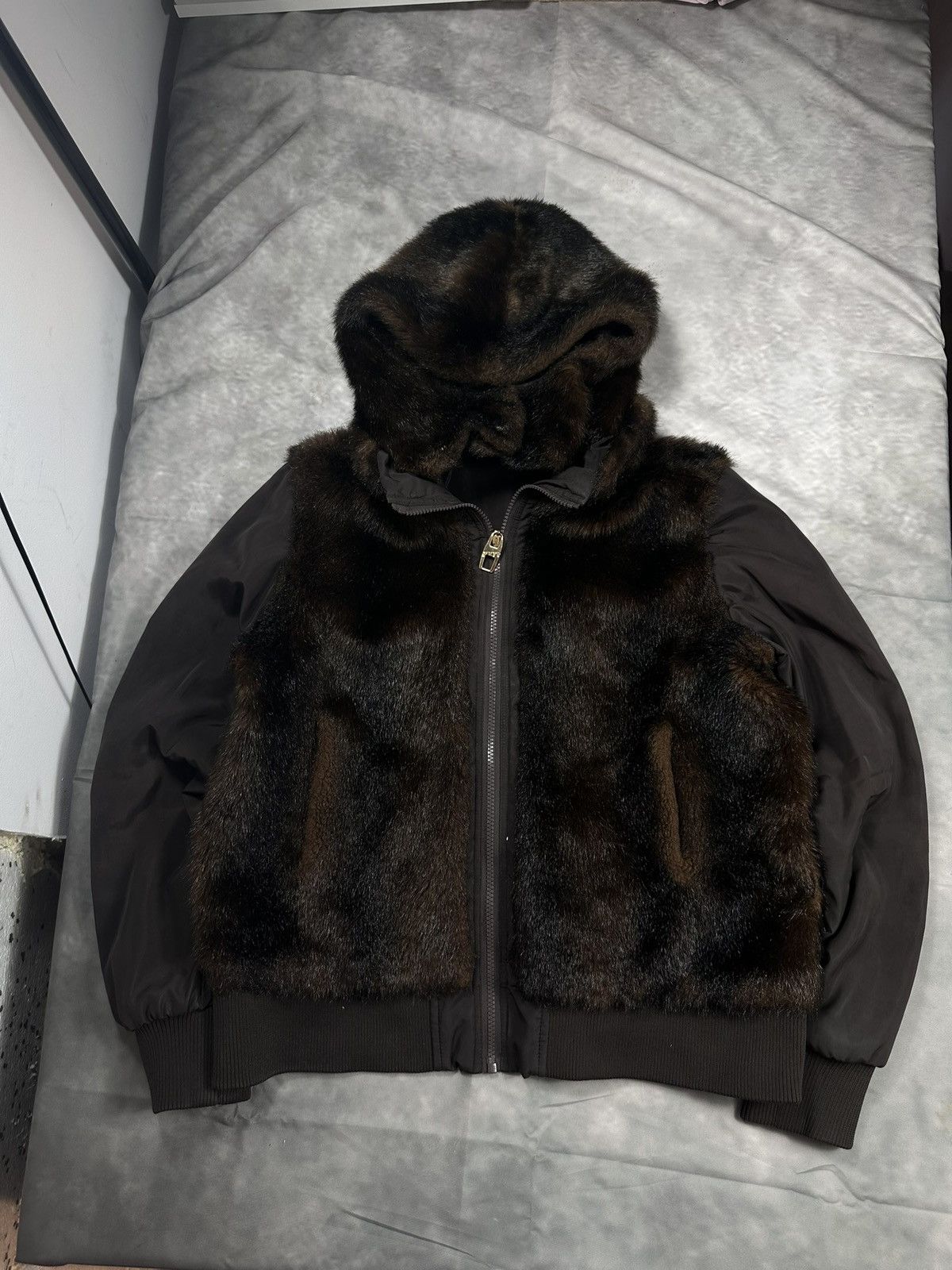Miss Sixty Miss sixty 90s Faux Fur coat mesh jacket coat gaultier natur Size L / US 10 / IT 46 - 1 Thumbnail