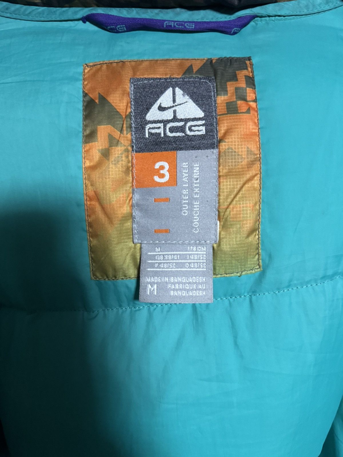 Nike × Nike ACG × Vintage Nike ACG x Pendleton Vintage Rare Puffer Jacket Sz M Size US M / EU 48-50 / 2 - 10 Thumbnail