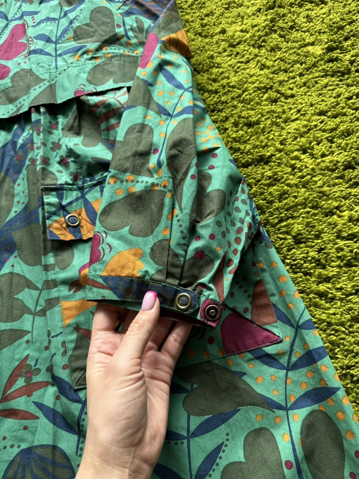Designer Gudrun Sjoden avant Garde floral parka raincoat jacket Size M / US 6-8 / IT 42-44 - 8 Thumbnail