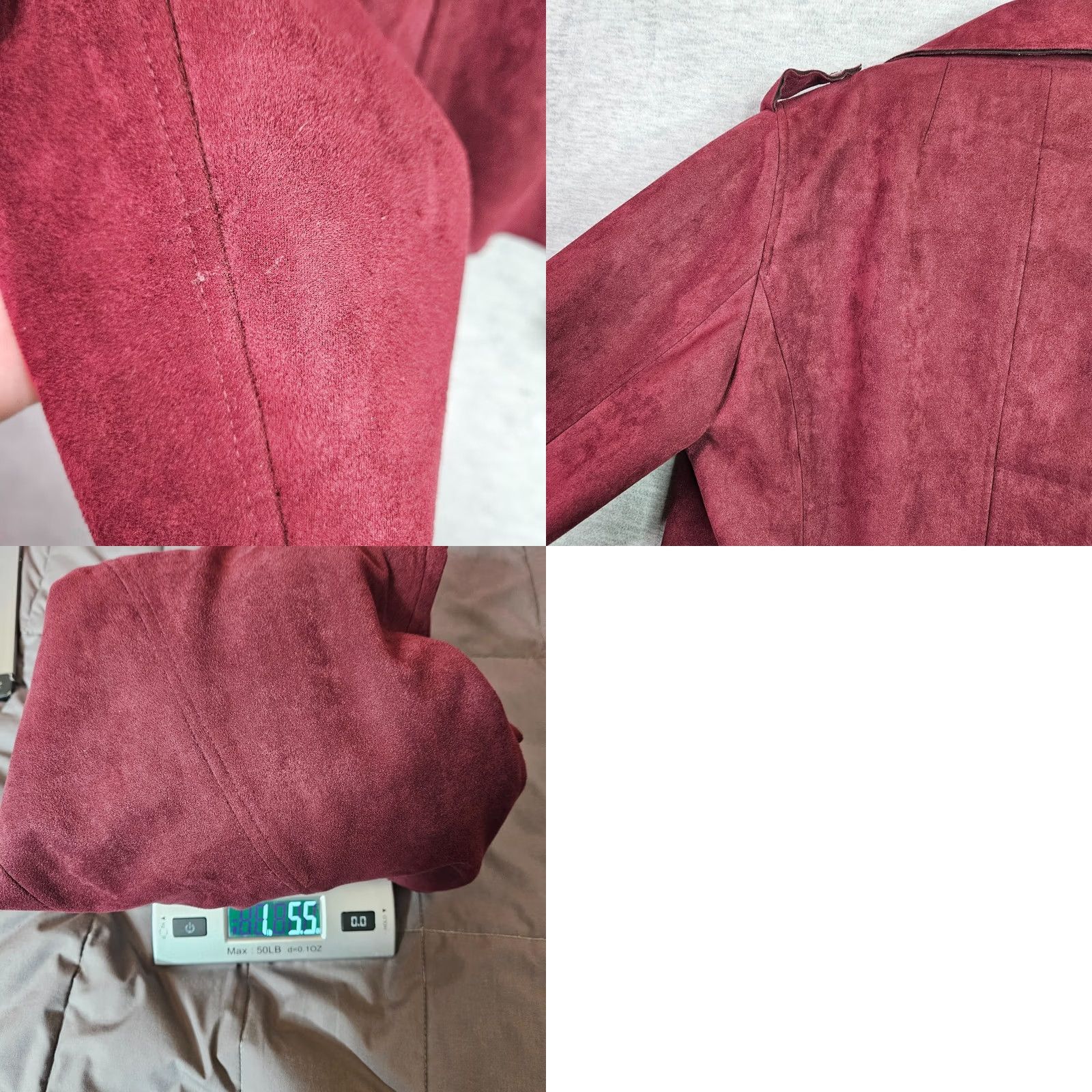 Vintage VINTAGE Kut From The Kloth Faux Suede Moto Jacket Burgundy Women's Size L Size L / US 10 / IT 46 - 8 Thumbnail