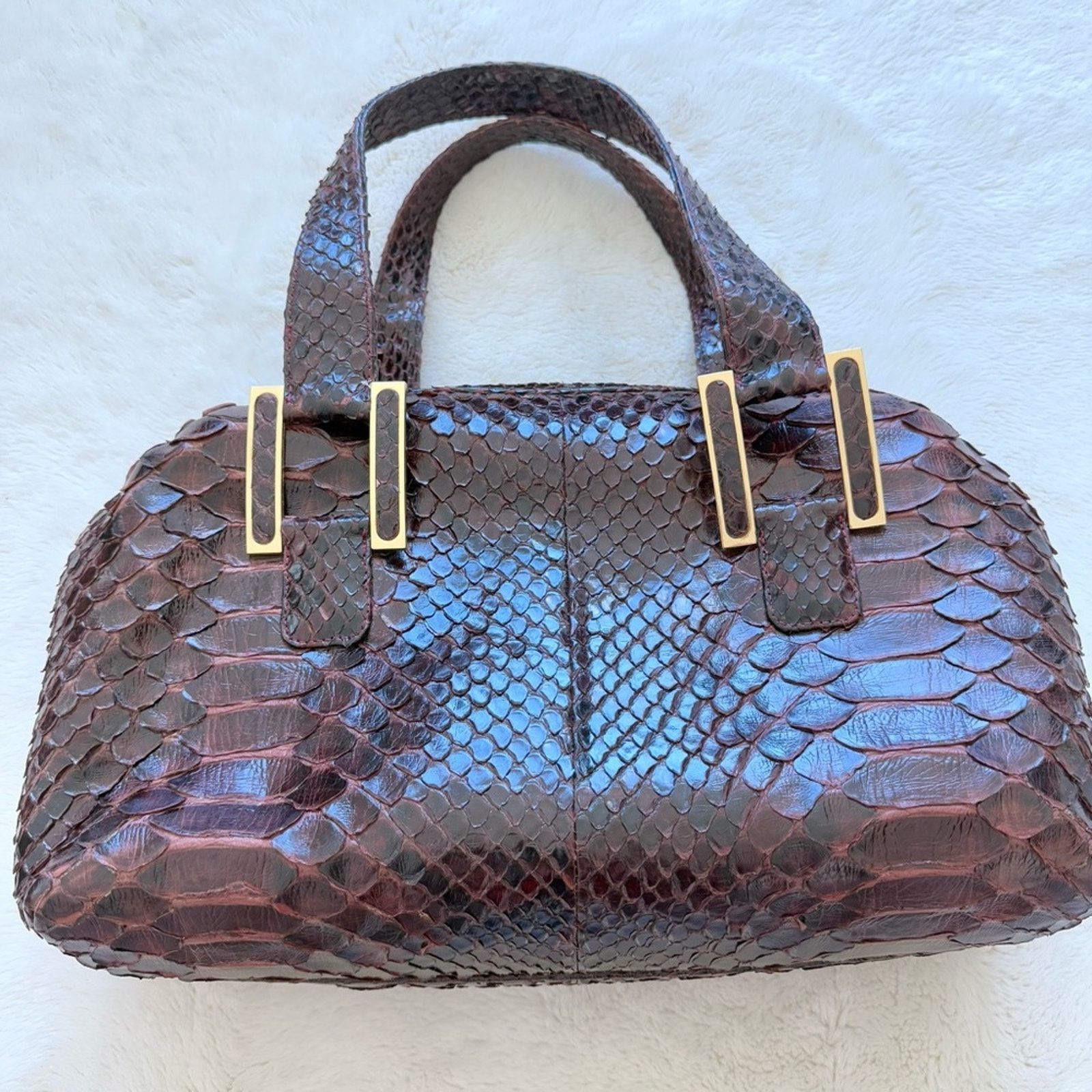 Other NEW!!! KARA ROSS python skin satchel bag large Retail 2950$ Size ONE SIZE - 1 Thumbnail