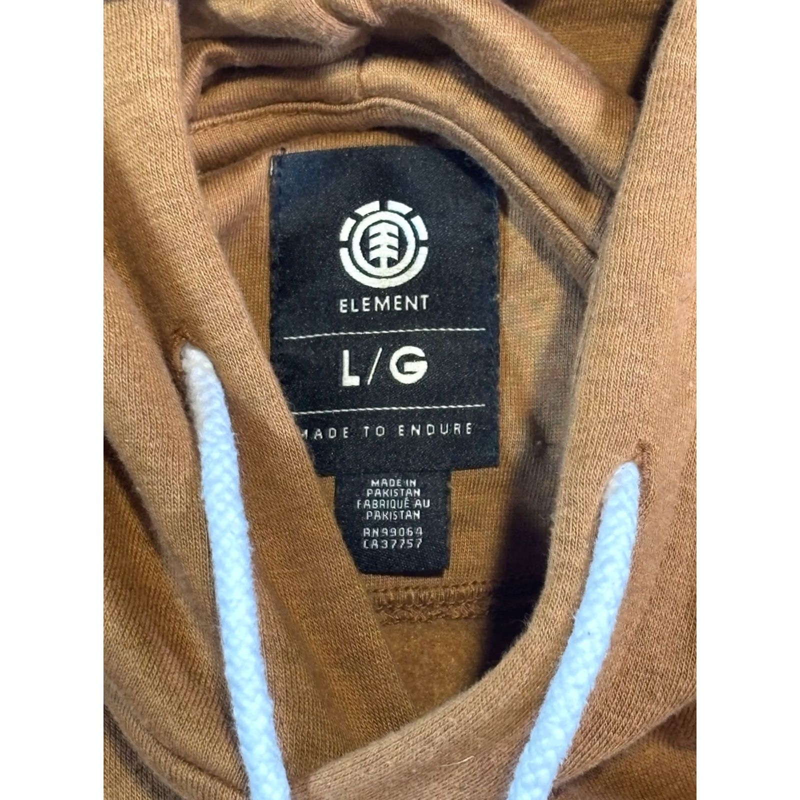 Element ELEMENT Orange CROSS NECK HOODIE Pullover Drawstring Hooded Mens L Size US L / EU 52-54 / 3 - 4 Thumbnail