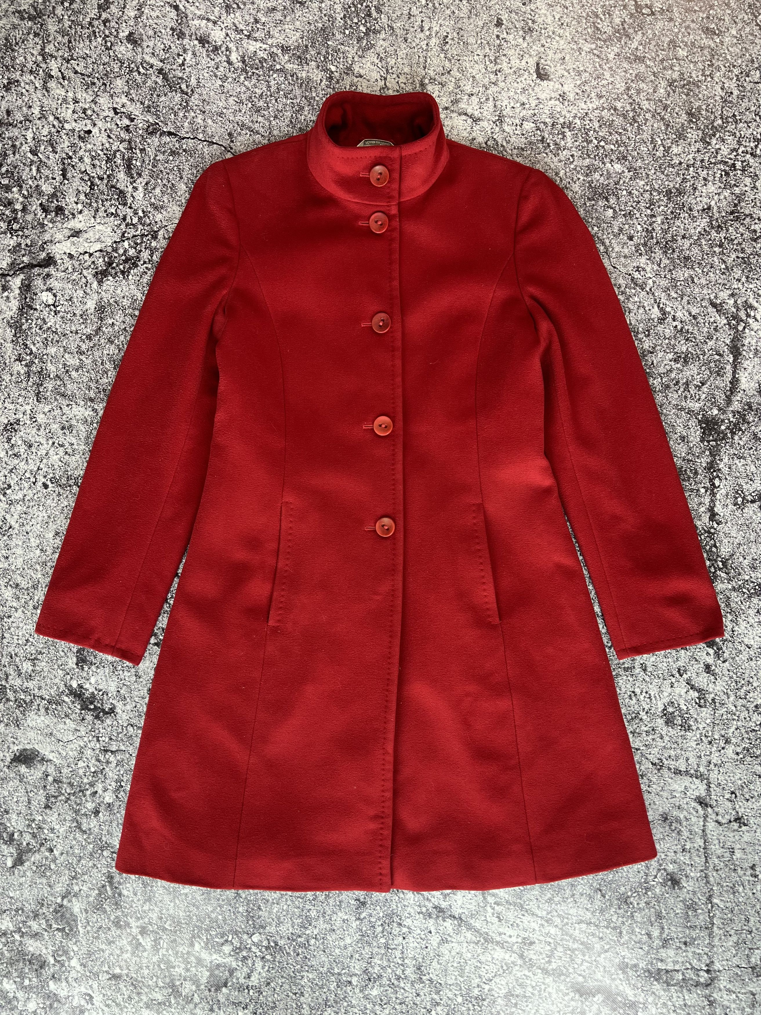 Max Mara Trench Coat Wool Jacket Size I 42 / USA 8