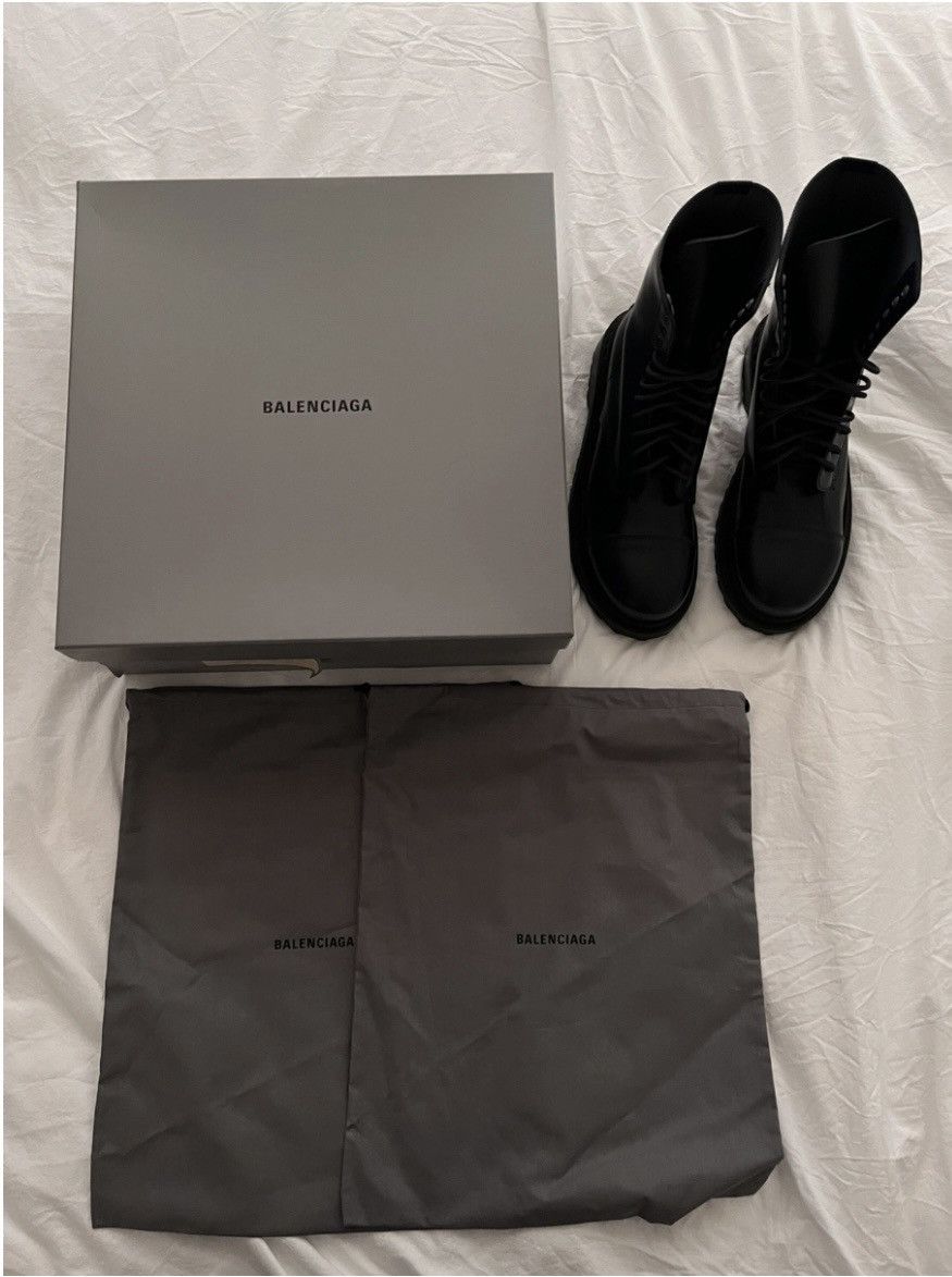 Balenciaga Balenciaga amphibia leather lace up combat boots Size US 10 / EU 43 - 4 Thumbnail