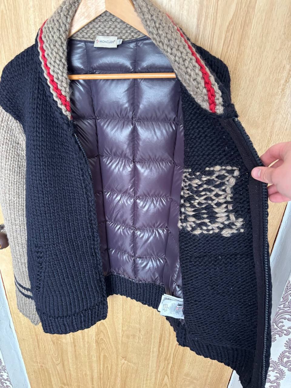 Moncler Vintage Moncler Wool Down Jacket Size US XL / EU 56 / 4 - 9 Thumbnail