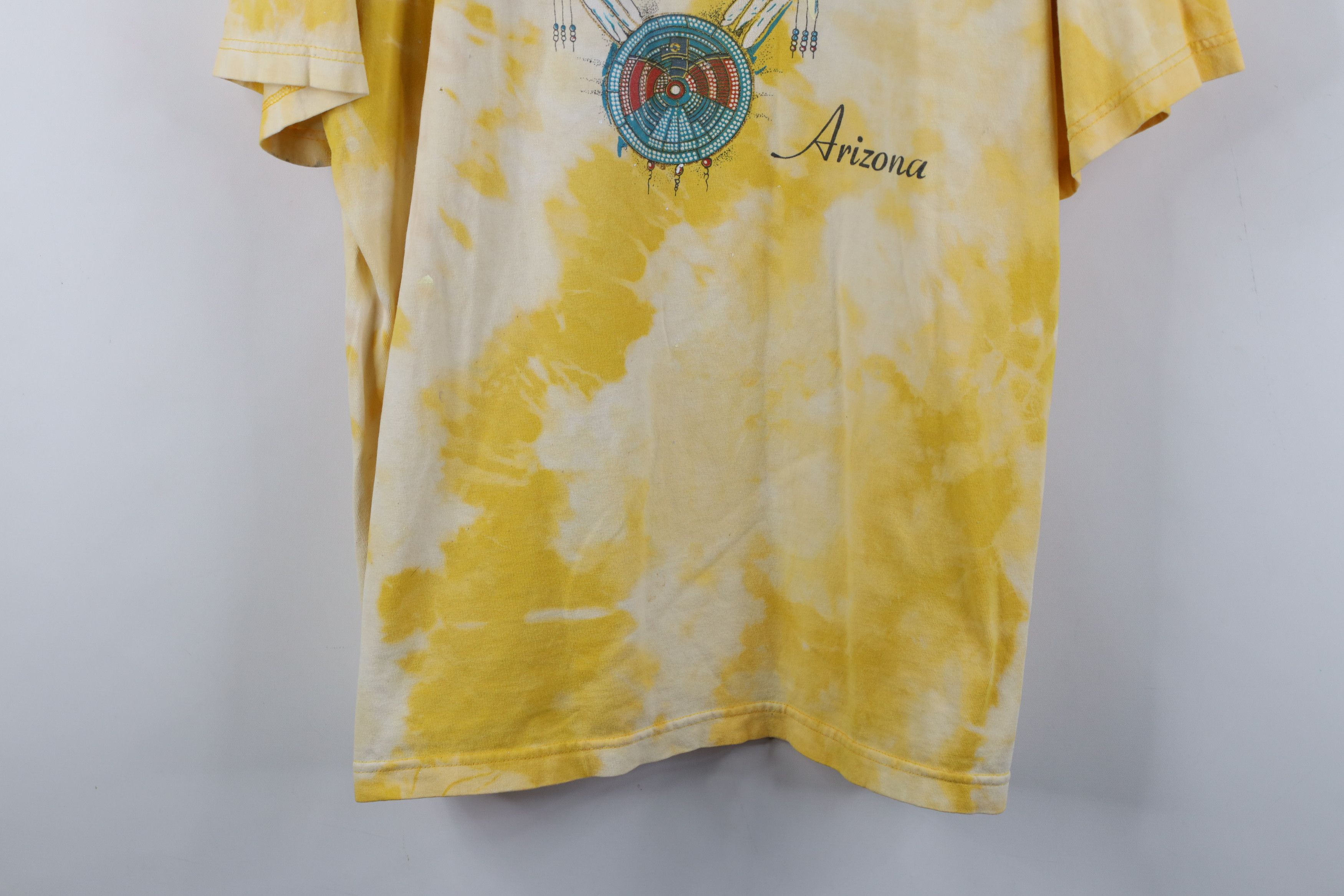 Vintage Vintage 90s Streetwear Wash Arizona Feather Bead T-Shirt USA Size US XL / EU 56 / 4 - 3 Thumbnail