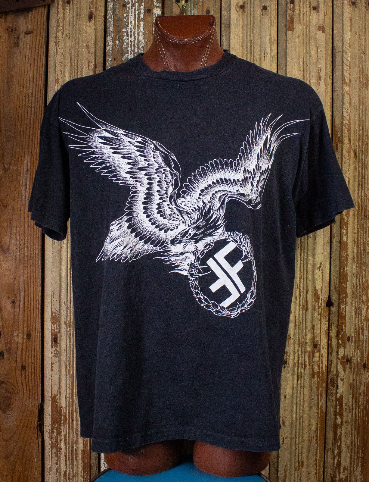 image of Band Tees x Vintage Fear Eagle Graphic Concert T Shirt 90's in Black, Men's (Size 2XL)