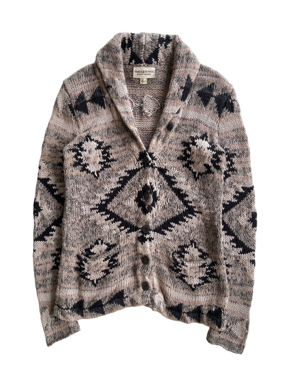 Denim & Supply Ralph Lauren RL Cable Knit Native Cardigan Size US S / EU 44-46 / 1 - 2 Thumbnail