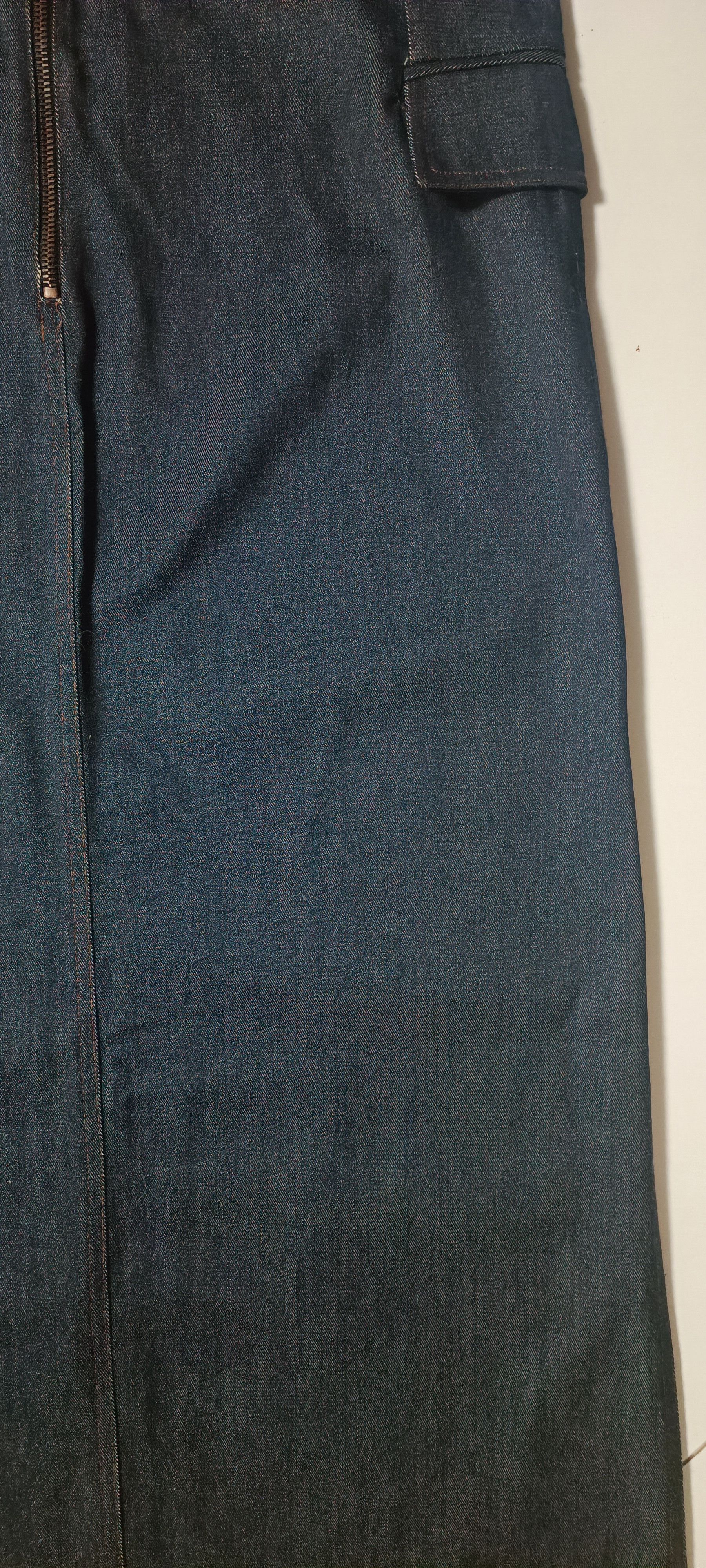 Jean Paul Gaultier Fall 1992- GaultierJeans - Fringed denim long dress Size L / US 10 / IT 46 - 22 Thumbnail