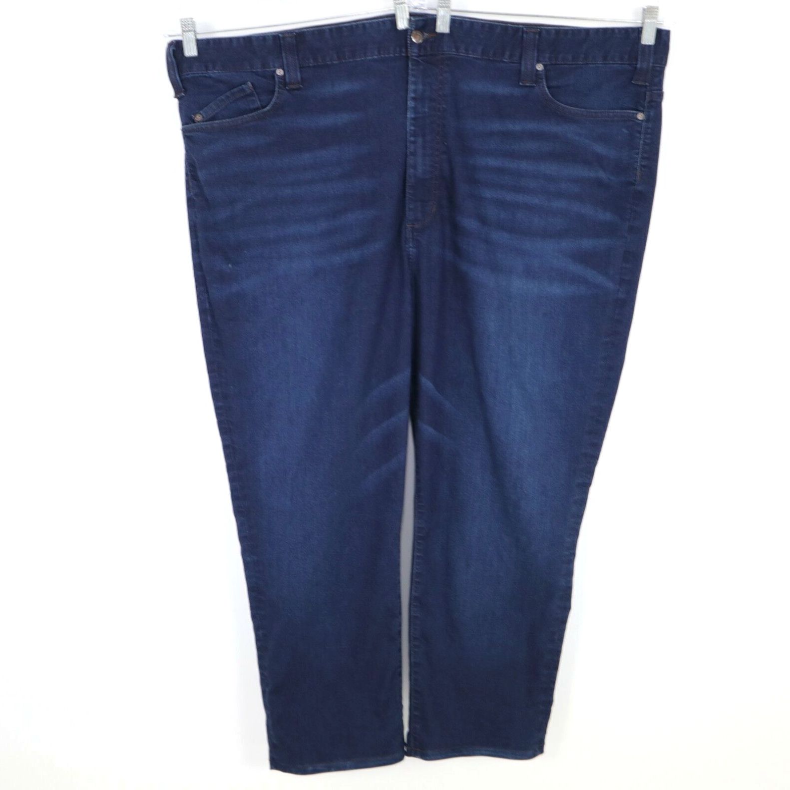 Image of Vintage Joe's Jeans Brixton Mens W52 L27 Big&tall Dark Blue Straight Narrow Leg Stretch in White (S