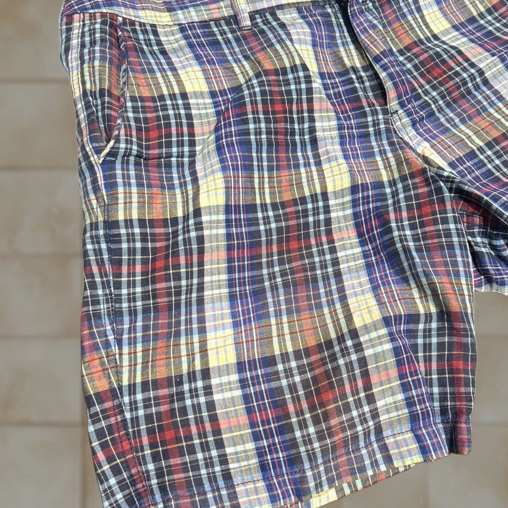 Tommy Bahama Tommy Bahama Casual Shorts Men 35 Linen Blend Plaid Multi-Color Colorful Casual Shorts Mens Size US 35 - 1 Thumbnail