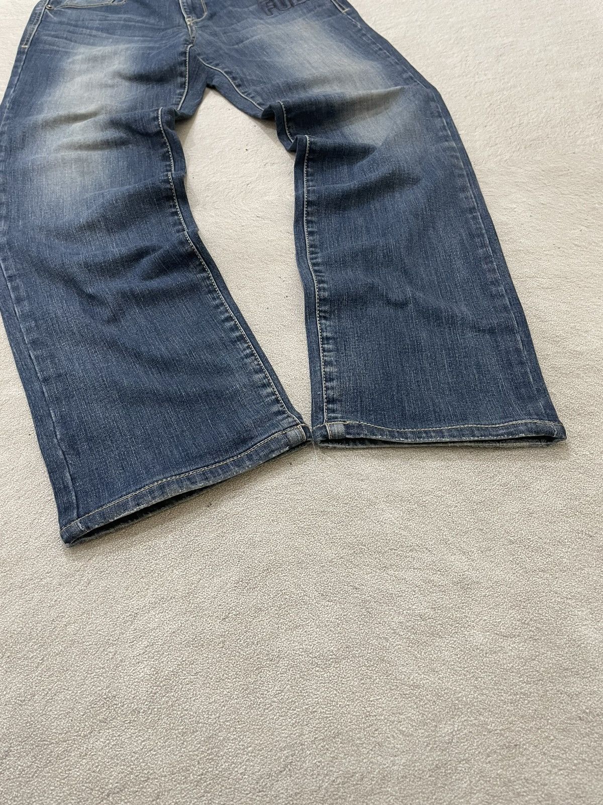 Japanese Brand 00s Fubu Embroidered Denim Japan Stonewash Y2K Size US 31 - 3 Thumbnail
