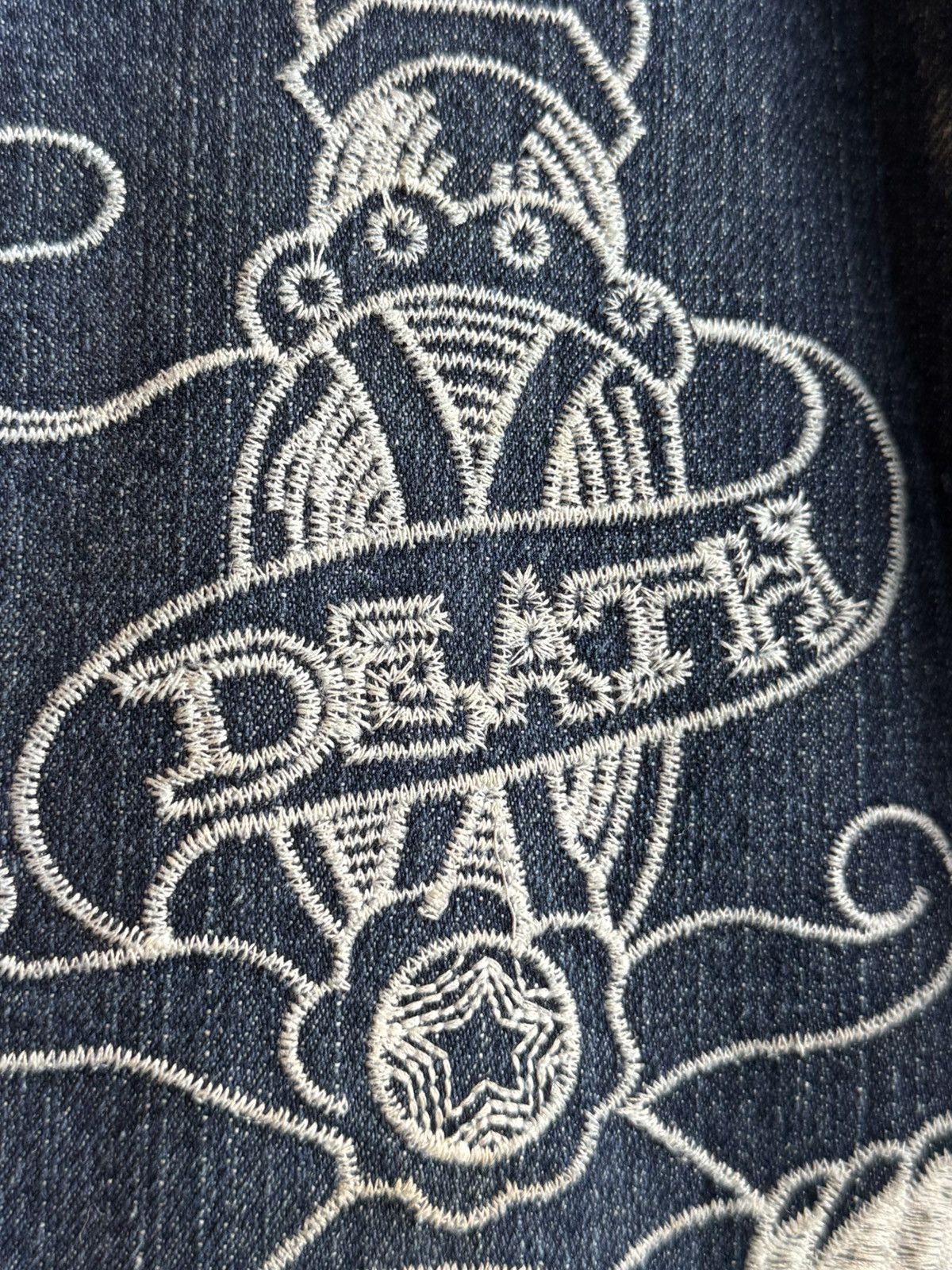 Ed Hardy × Vintage Ed Hardy Embroidered “Death Before Dishonor” Baggy Jeans Size US 38 / EU 54 - 5 Thumbnail