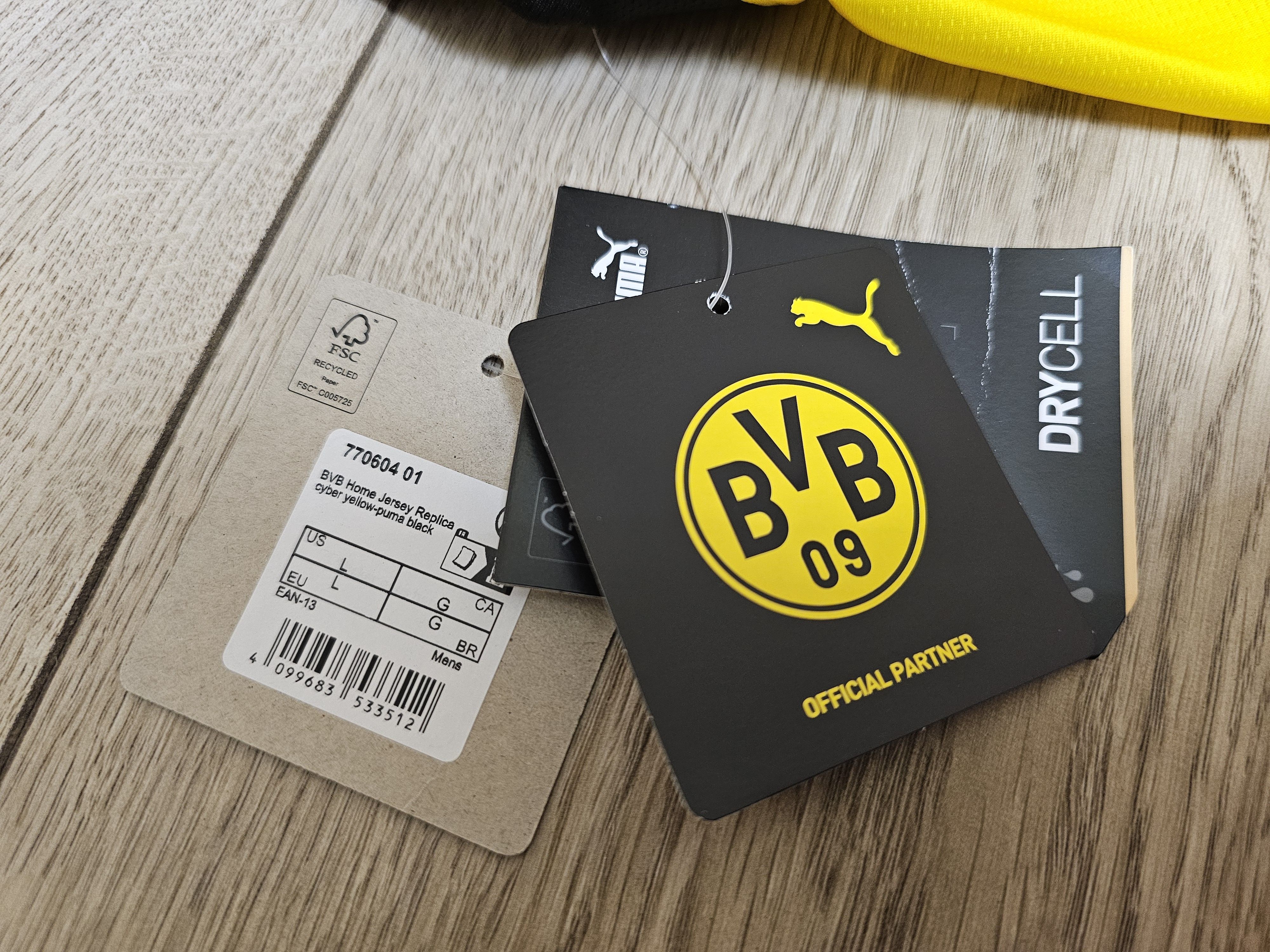 Puma BORUSSIA DORTMUND 2024 HOME BRANDT FOOTBALL SOCCER JERSEY Size US L / EU 52-54 / 3 - 9 Thumbnail