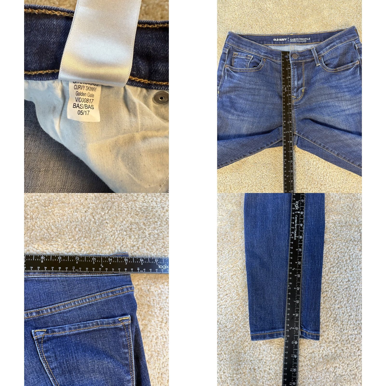 Old Navy Old Navy Jeans Womens Size 4 Short Blue Curvy Mid Rise Stretch Denim 30x27 D252 Size 27" / US 4 / IT 40 - 8 Thumbnail