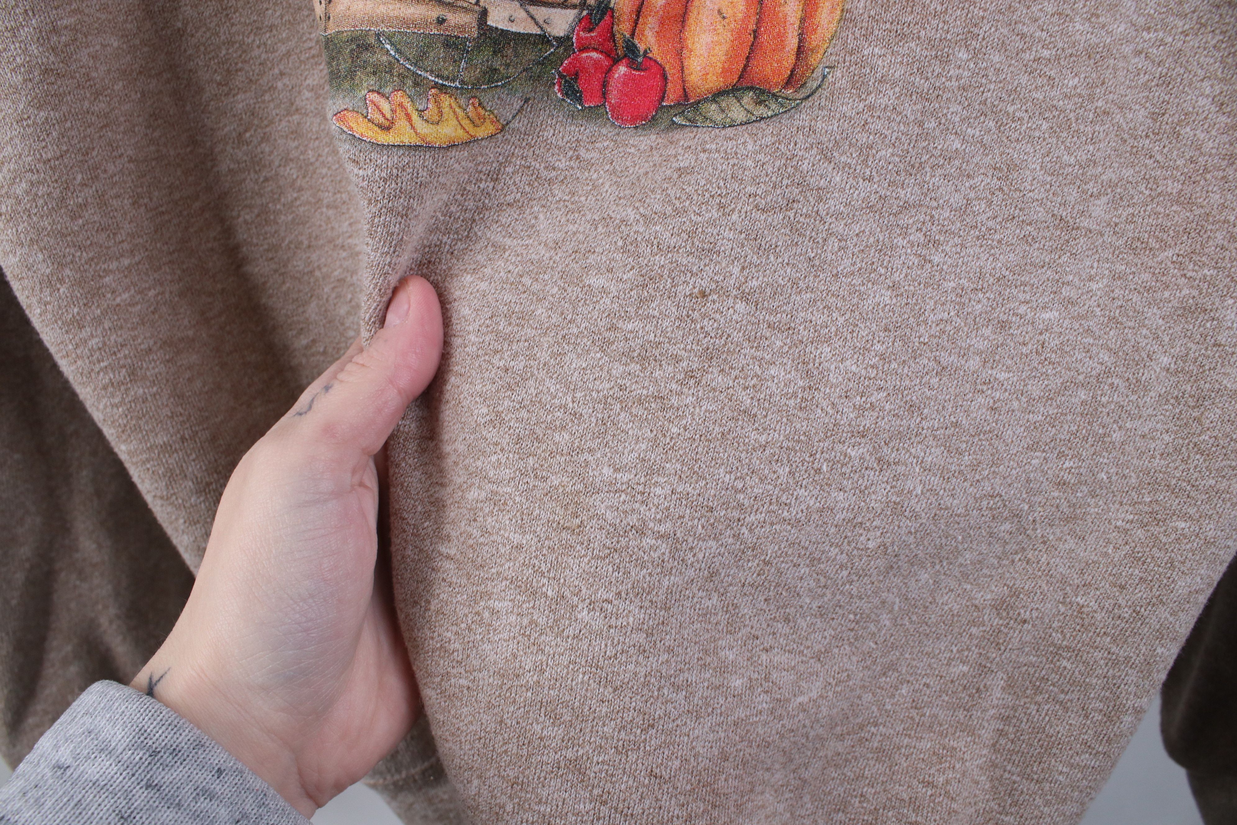Vintage Vintage 90s Streetwear Fall Orchard Leaf Apple Sweatshirt Size L / US 10 / IT 46 - 5 Thumbnail