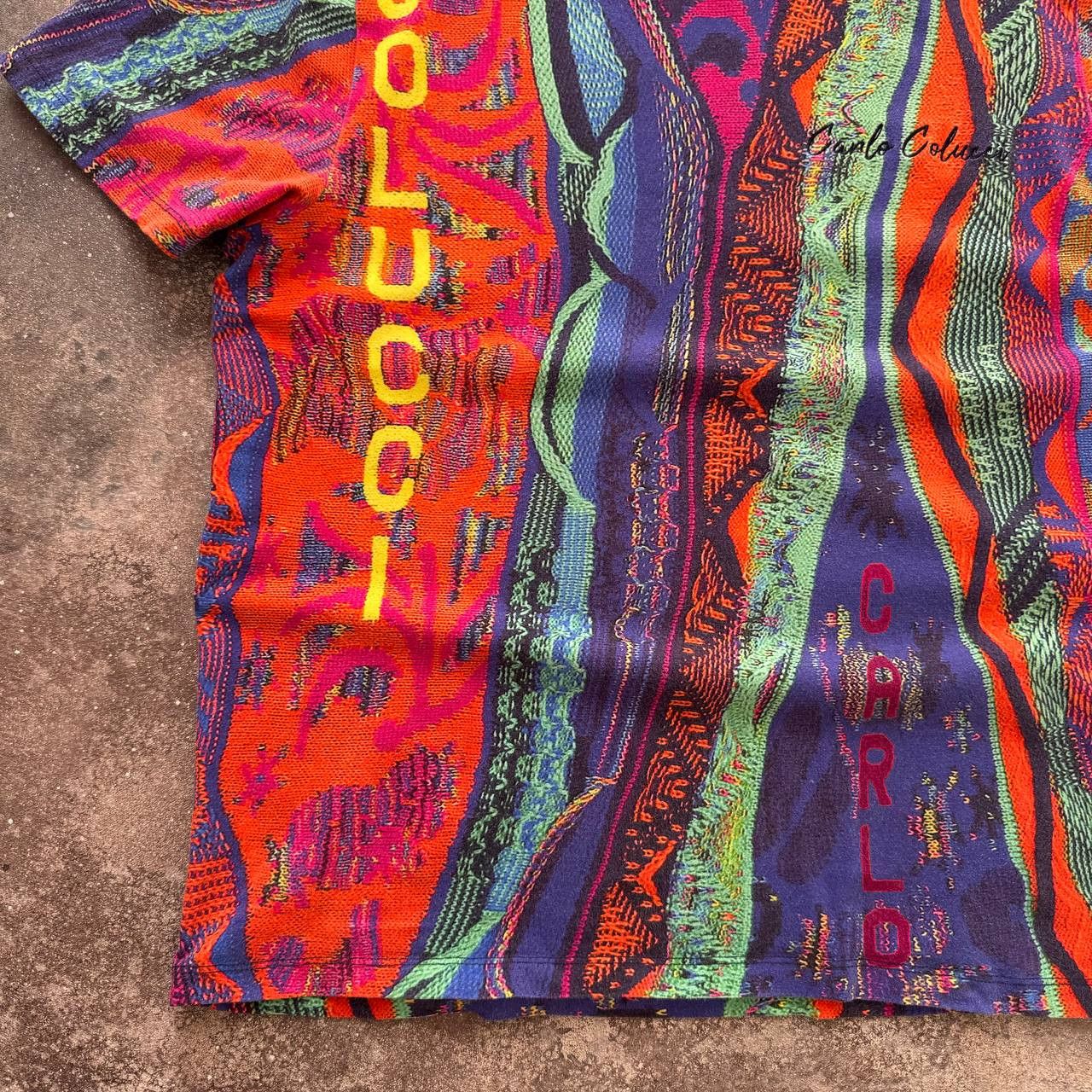 Carlo Colucci × Coogi × Vintage Carlo Colucci Coogi Knit Style Y2K Unisex T-Shirt Size US S / EU 44-46 / 1 - 5 Thumbnail
