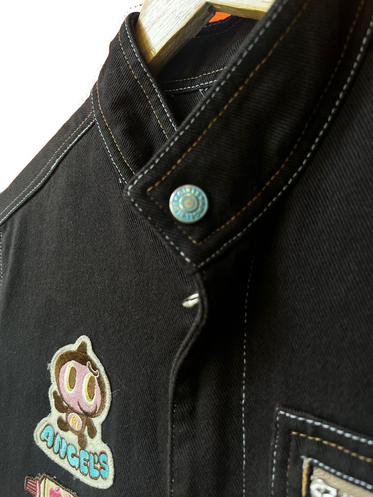 Angel Blue × Japanese Brand Angel Blue Prints & Patches Denim Overalls Size US 33 - 4 Thumbnail