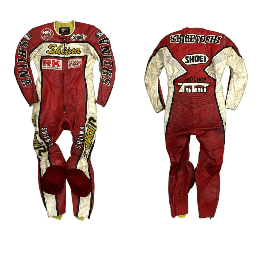 Leather Jacket × Sports Specialties × Vintage 🇯🇵 RARE SHOEI Racing ...