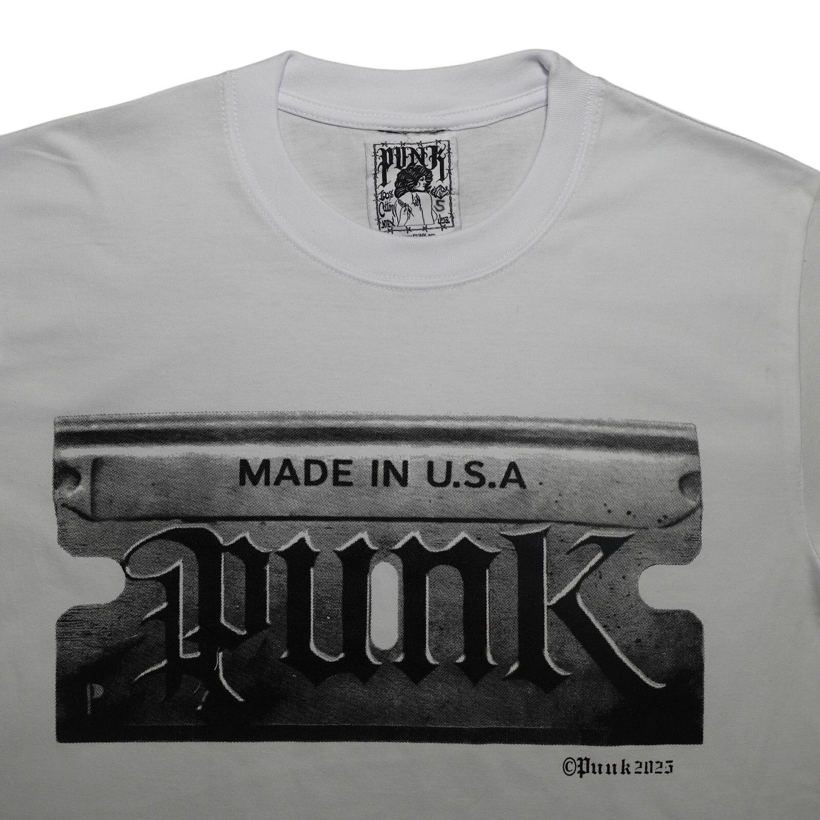 Other Punk El Jefe Razor Blade White 100% Cotton Short Sleeve sz S Size US S / EU 44-46 / 1 - 3 Thumbnail