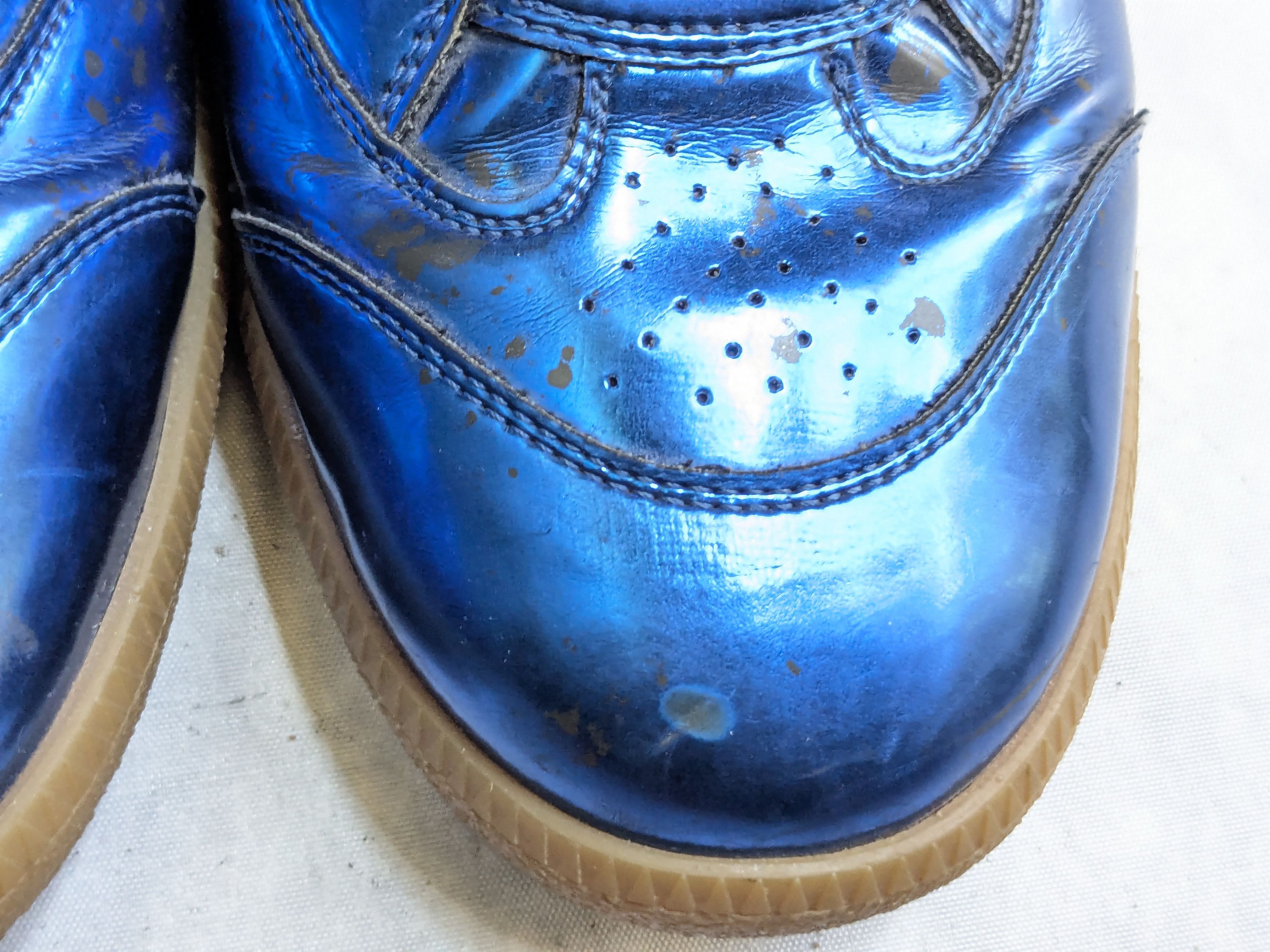 Maison Margiela Maison Margiela High Top Sneakers Blue 12 45 Leather Size US 12 / EU 45 - 3 Thumbnail