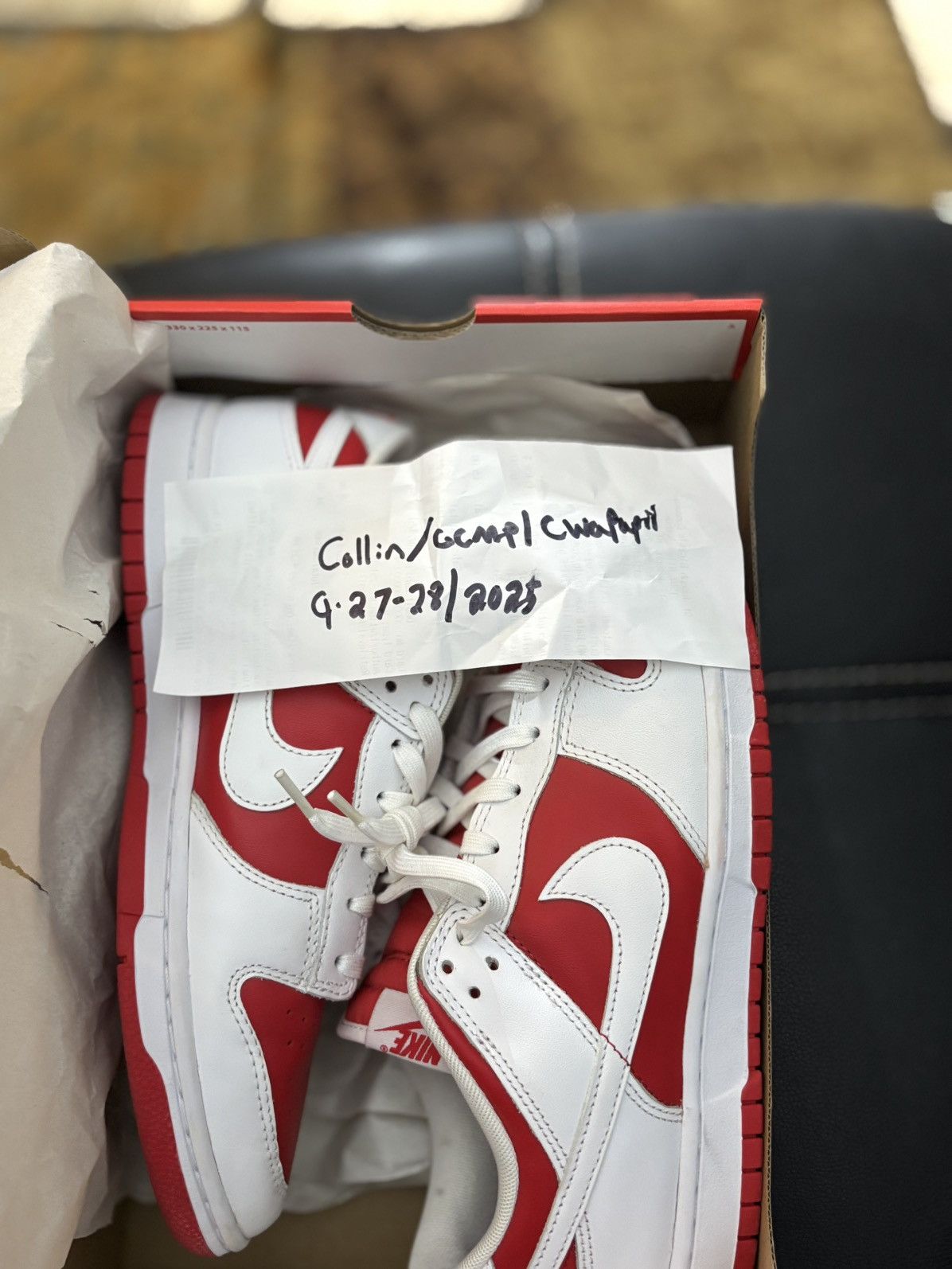 Nike Nike Dunk Low Championship Red + White Black Panda Size US 10.5 / EU 43-44 - 1 Thumbnail
