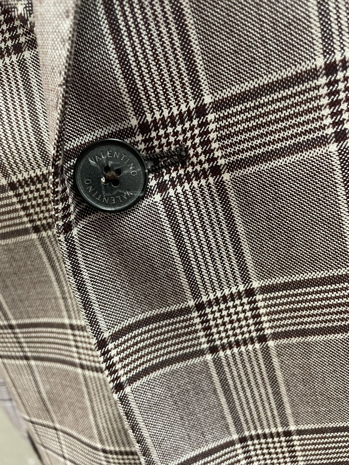 Valentino Check Print Wool & Silk Jacket Size 42R - 3 Thumbnail