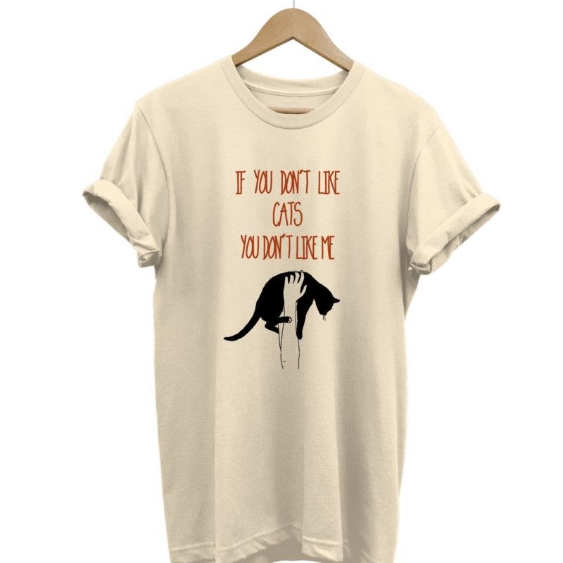 Japanese Brand Y2K Vintage Black Cats Lover Print Beige T-Shirt Size US L / EU 52-54 / 3 - 2 Thumbnail