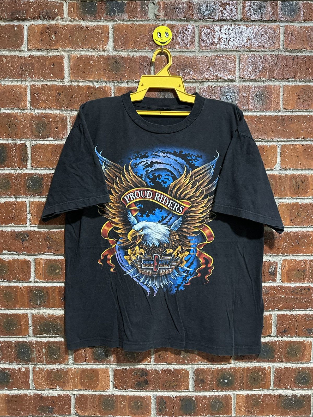 Vintage × West Coast Choppers Vintage Rock Eagle Proud Rider Biker Faded Tee Size US L / EU 52-54 / 3 - 1 Thumbnail