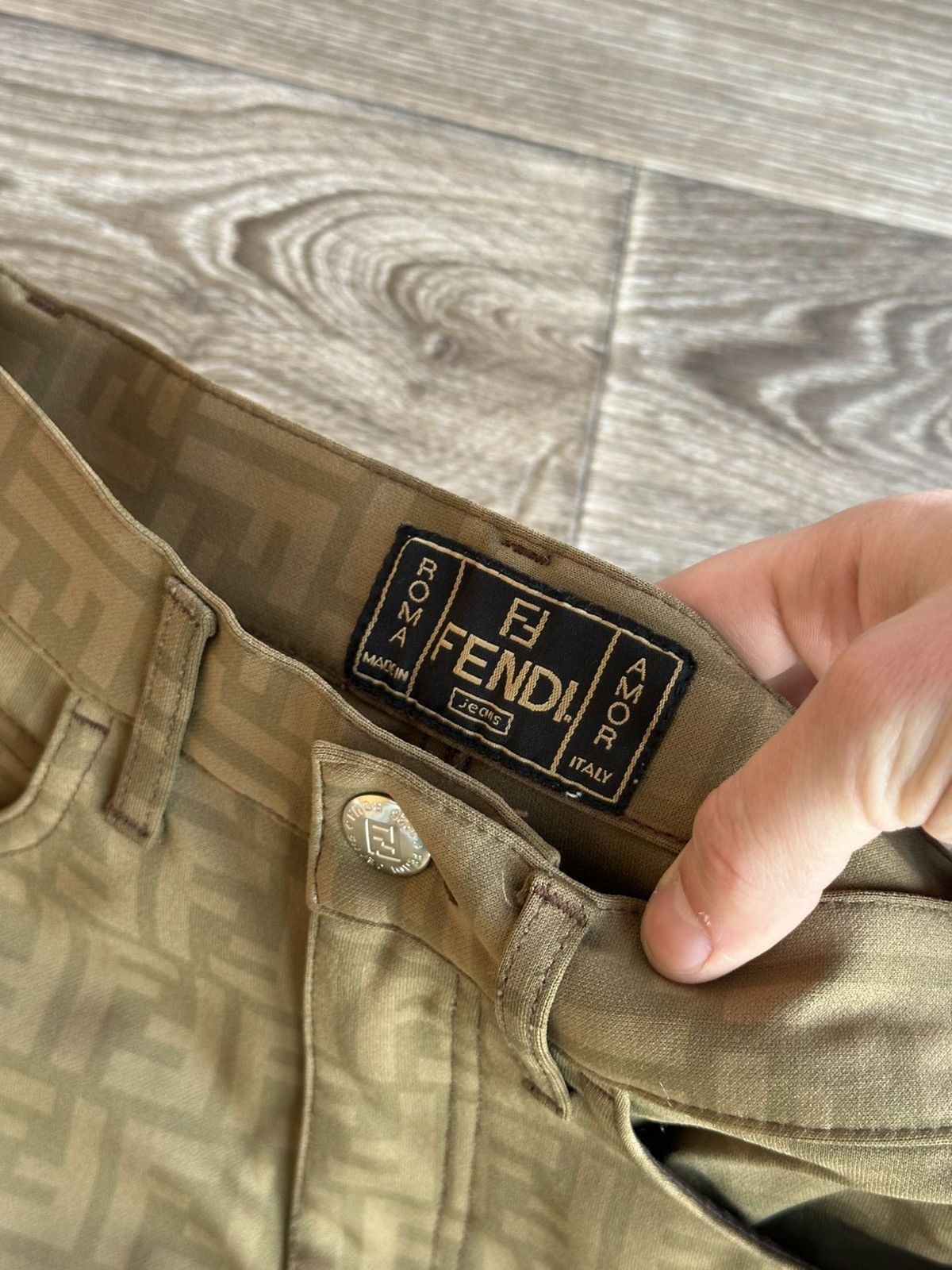 Fendi 🔥 Fendi Roma Zucca Denim Jeans Pants Monogram Trousers FF Size 28" / US 6 / IT 42 - 5 Thumbnail