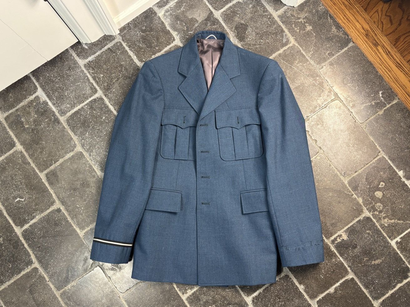 Vintage Vintage Suit Two Piece Uniform Pilot Military Service Blue Size 36R - 21 Thumbnail